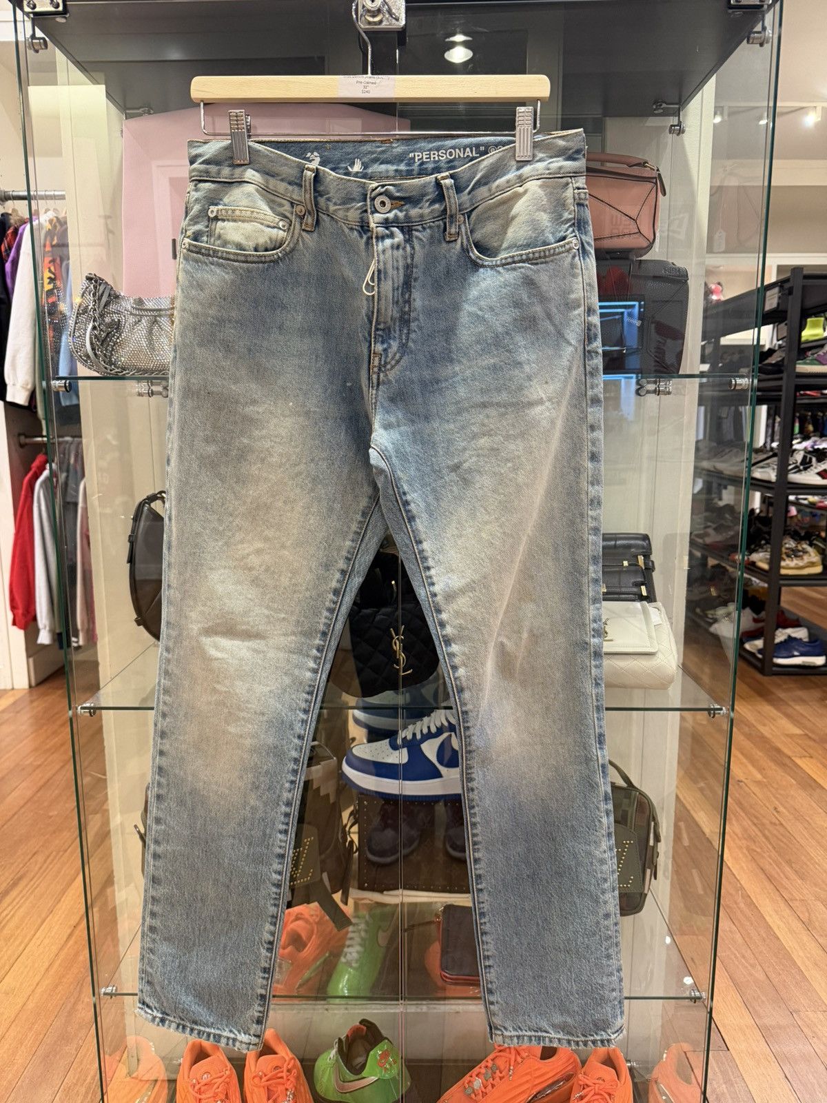 Off-White Off-White “Personal 2020” Blue Denim Jeans Size US 32 / EU 48 - 1 Thumbnail