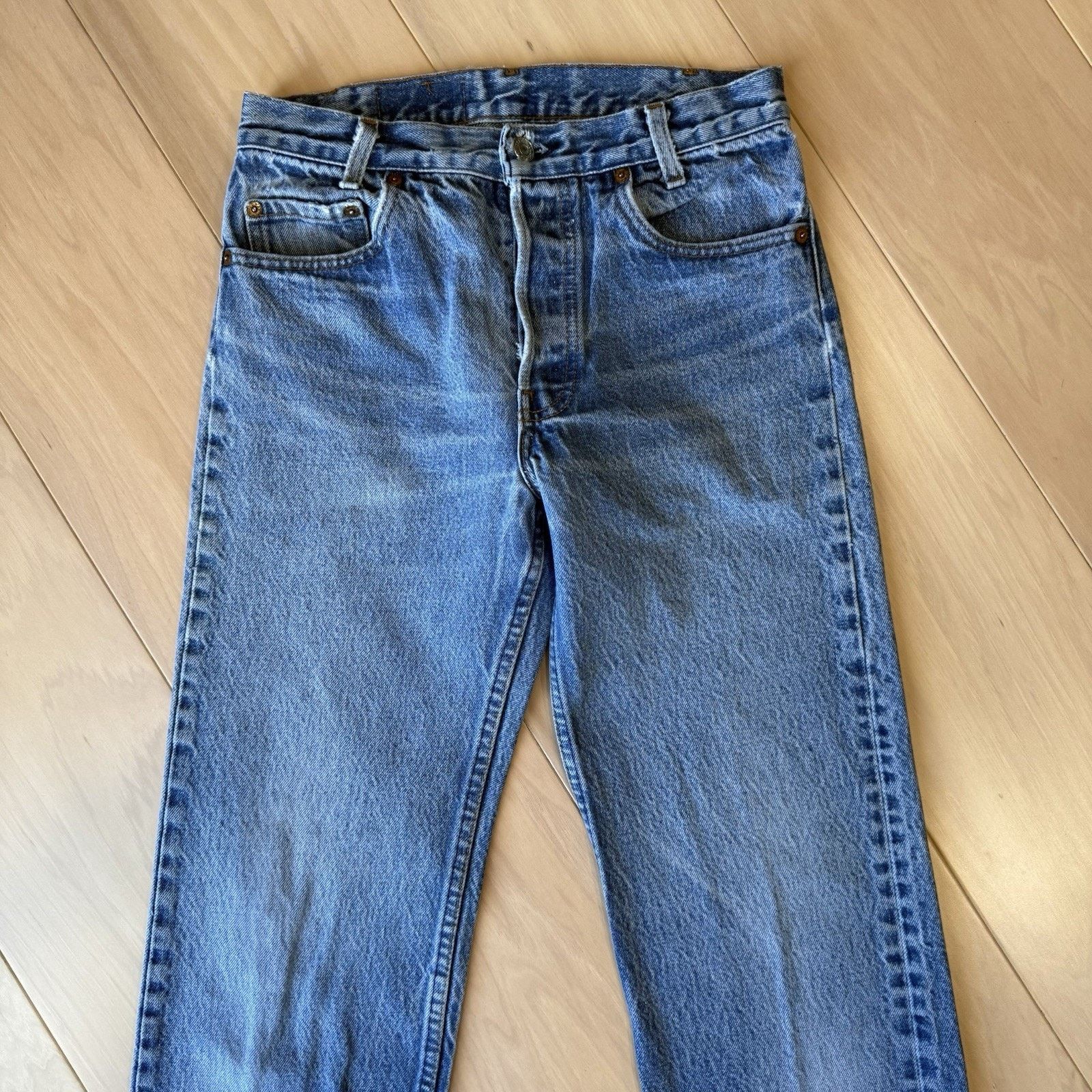 Levi's × Vintage Vintage Levis 701 Jeans 27 Blue 80s Denim Made in USA Size US 27 - 3 Thumbnail