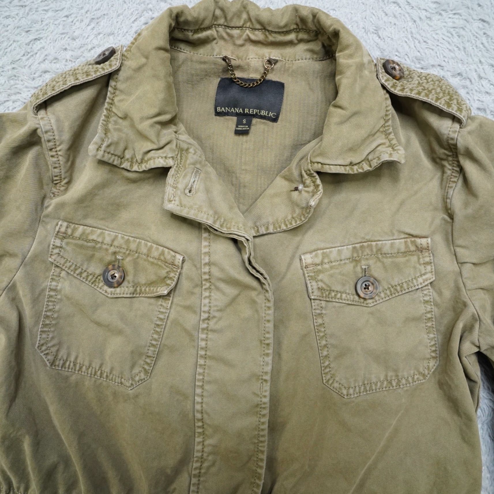 Banana Republic Banana Republic Military Jacket Womens S Green Canvas Cargo Military Jacket Women S Green canvas Jacket Size S / US 4 / IT 40 - 5 Thumbnail