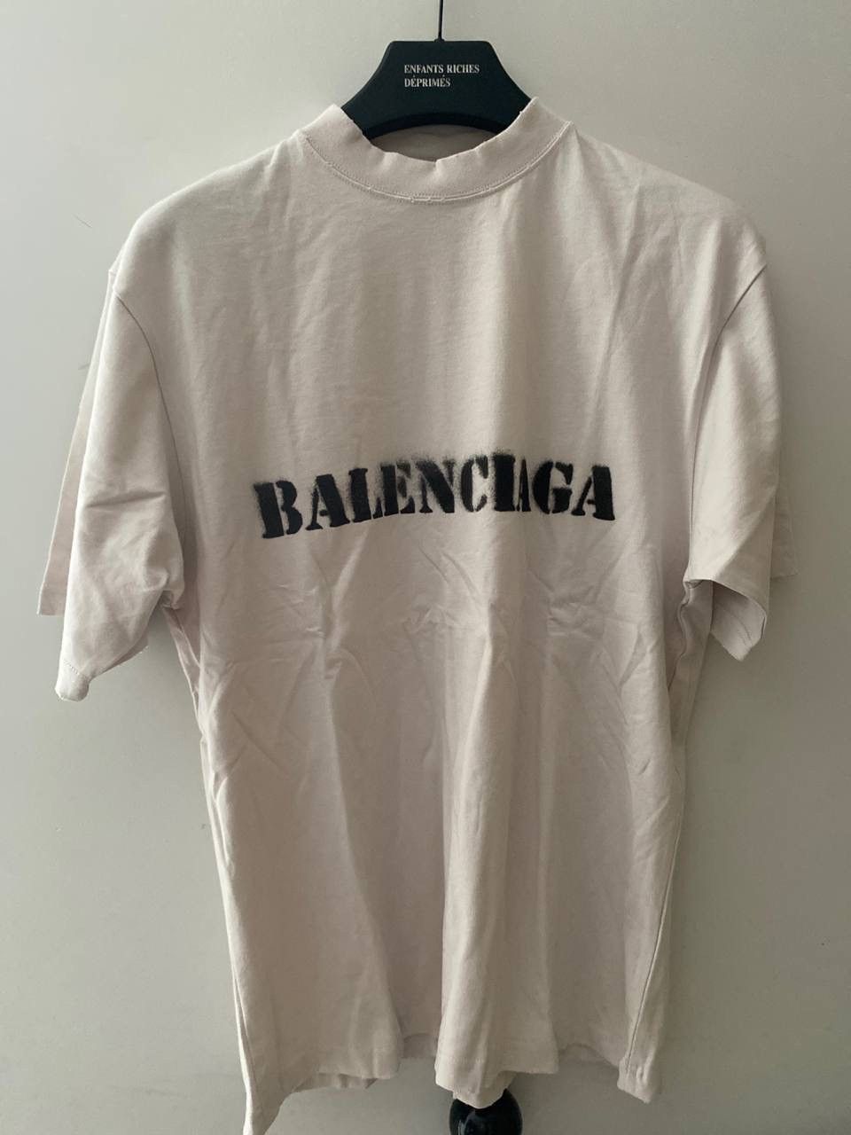 Balenciaga Balenciaga SS24 White Inkjet Blurred Logo Tee Size US L / EU 52-54 / 3 - 1 Thumbnail