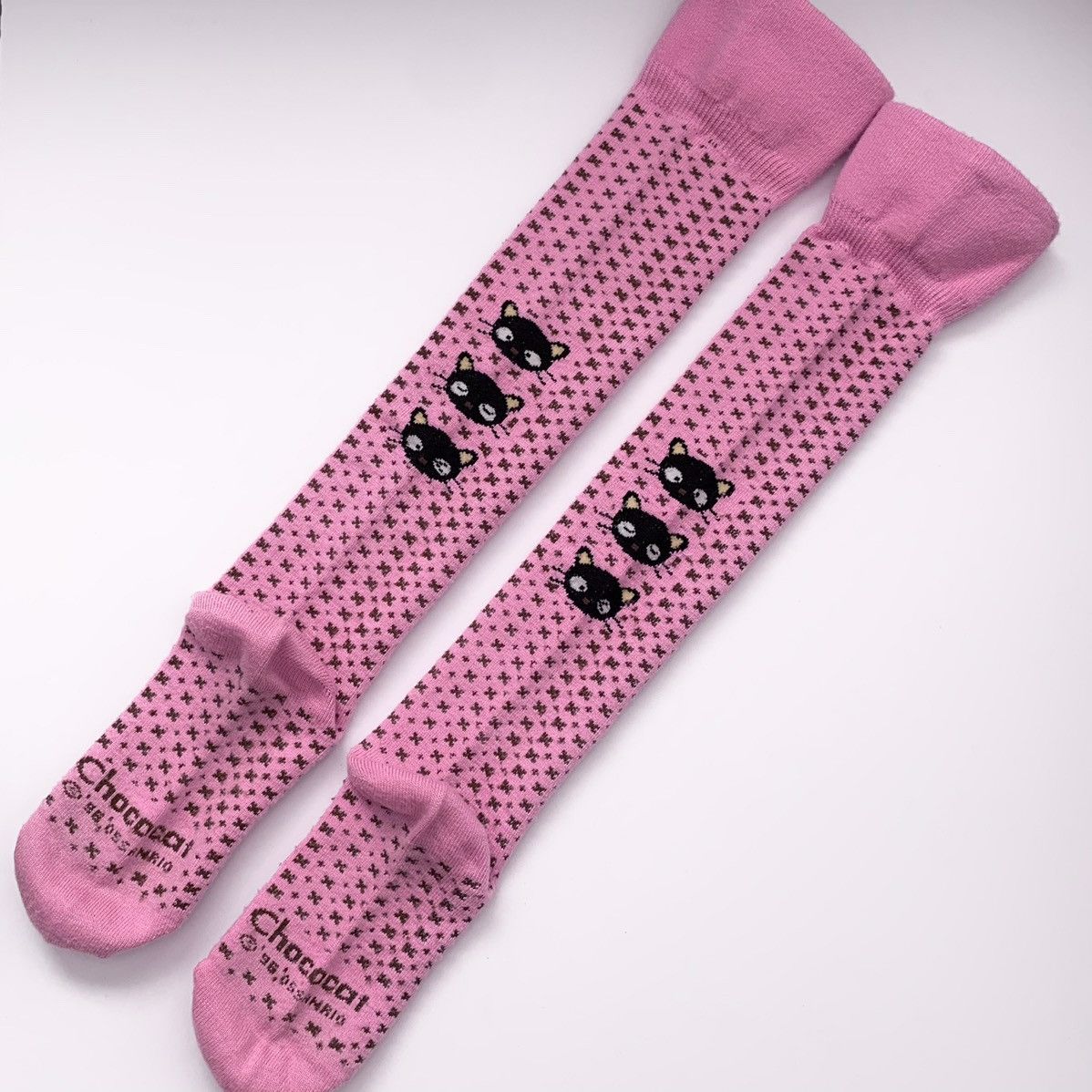 Vintage Rare 2005 Chococat pink knee high socks Size ONE SIZE - 2 Thumbnail