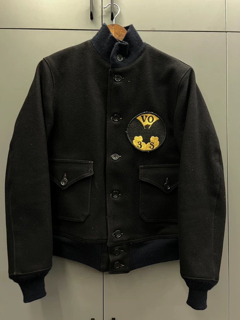 Freewheelers Freewheelers Black Wool A1 Jacket Size US L / EU 52-54 / 3 - 1 Thumbnail