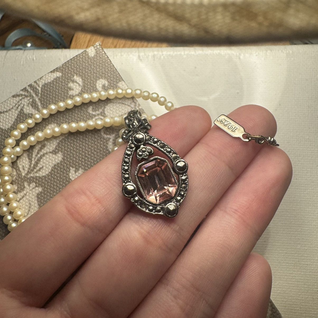 Vintage Dainty pink crystal necklace #fairycore 1928 Jewelry Size ONE SIZE - 7 Thumbnail