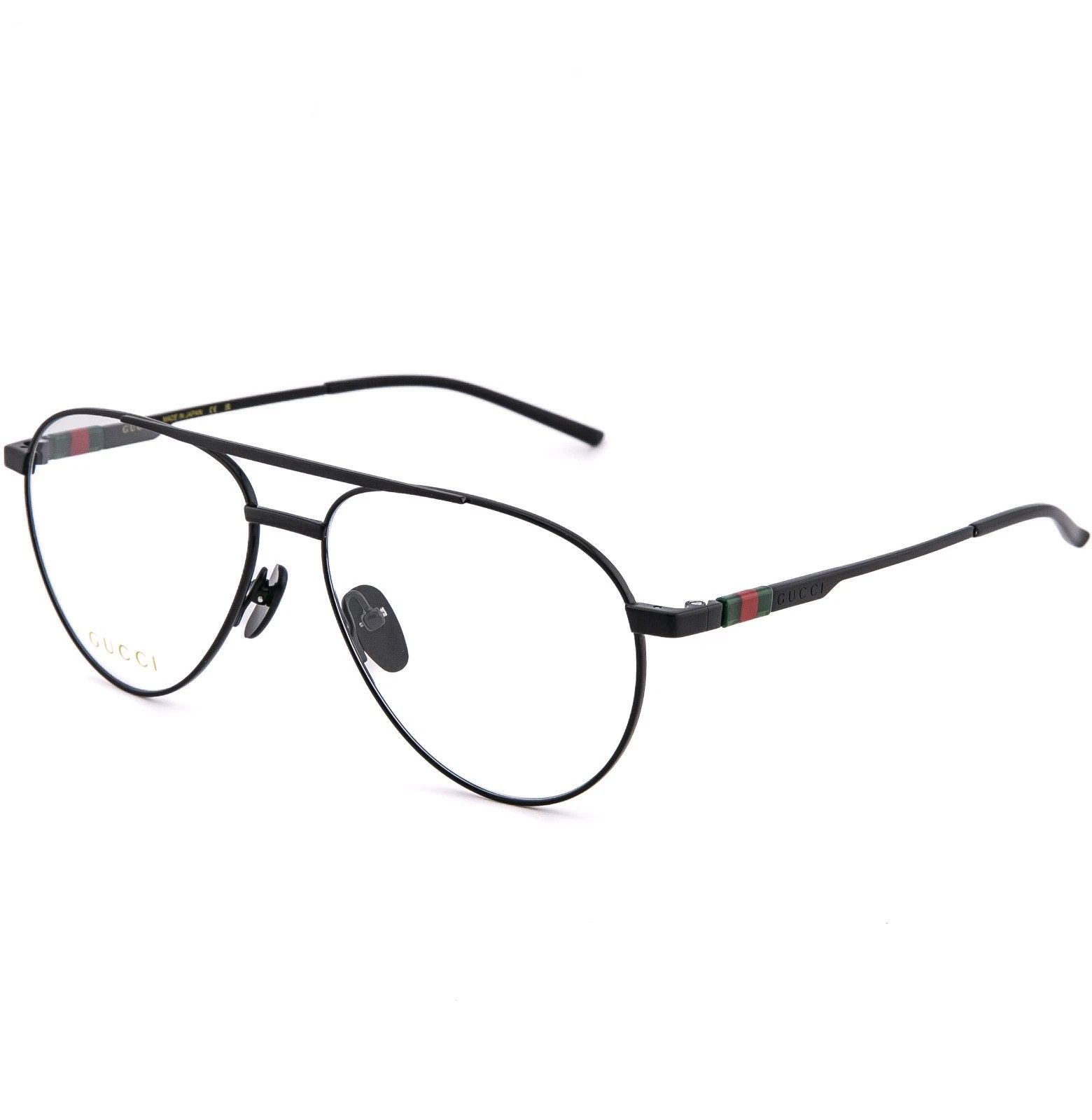 Gucci GUCCI GG1679O 1679 Black Green Stripe Logo Metal Optical 003 Size ONE SIZE - 4 Thumbnail