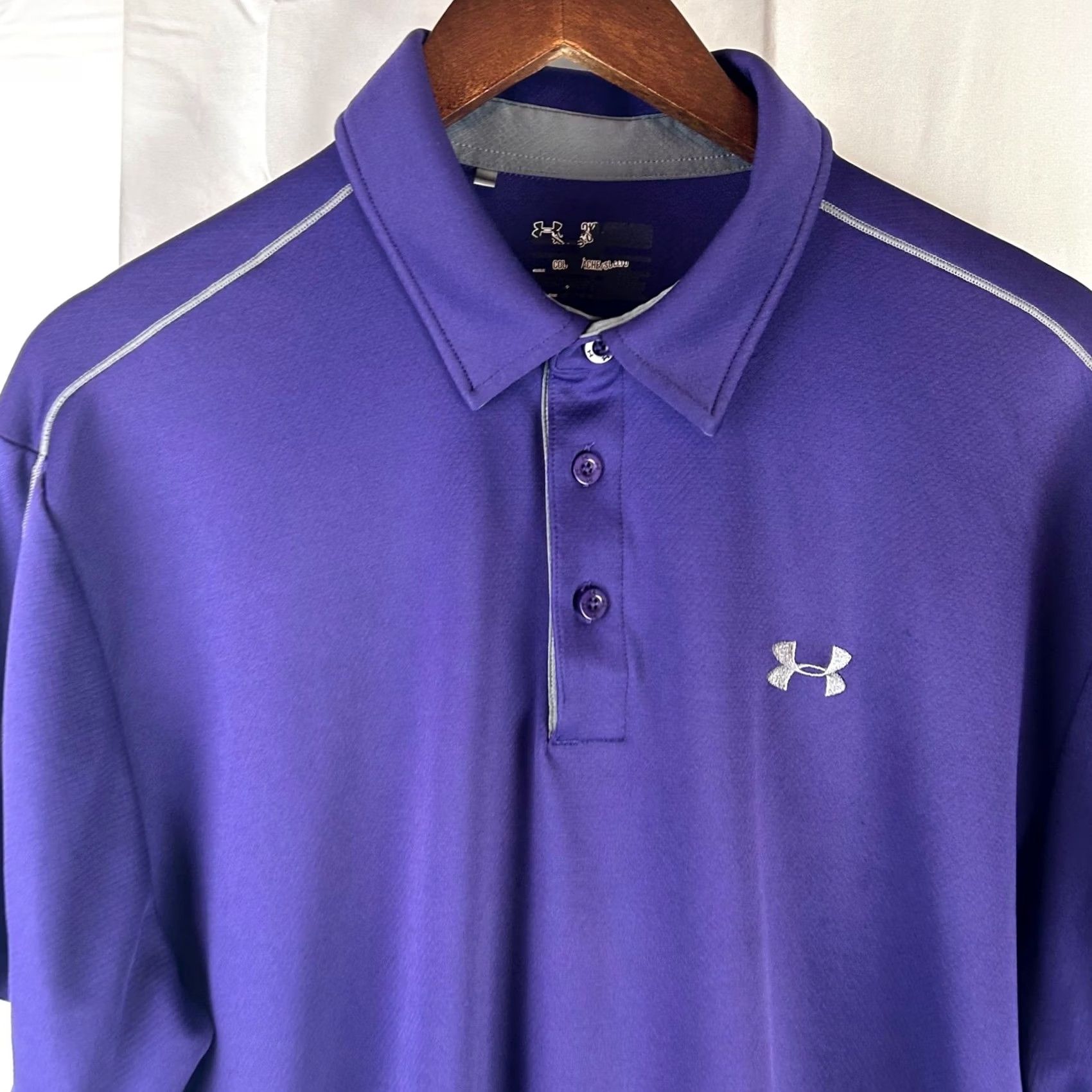 Under Armour Under Armour Men's XXL Purple HeatGear Short Sleeve Athletic Polo - 1249072 Size US XXL / EU 58 / 5 - 2 Thumbnail
