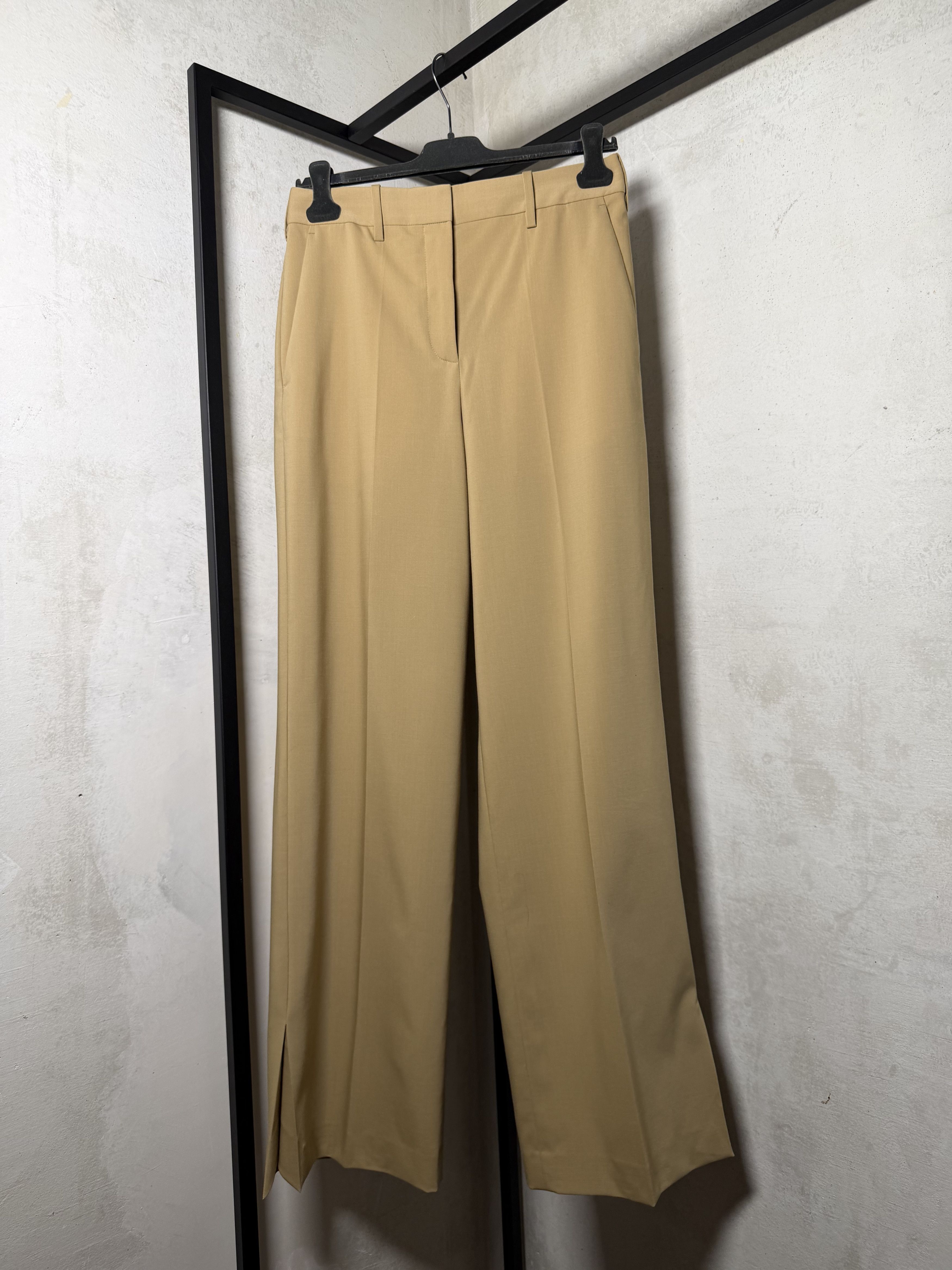 Loewe Loewe Beige Cotton Wide-Leg Pants Size 26" / US 2 / IT 38 - 2 Thumbnail
