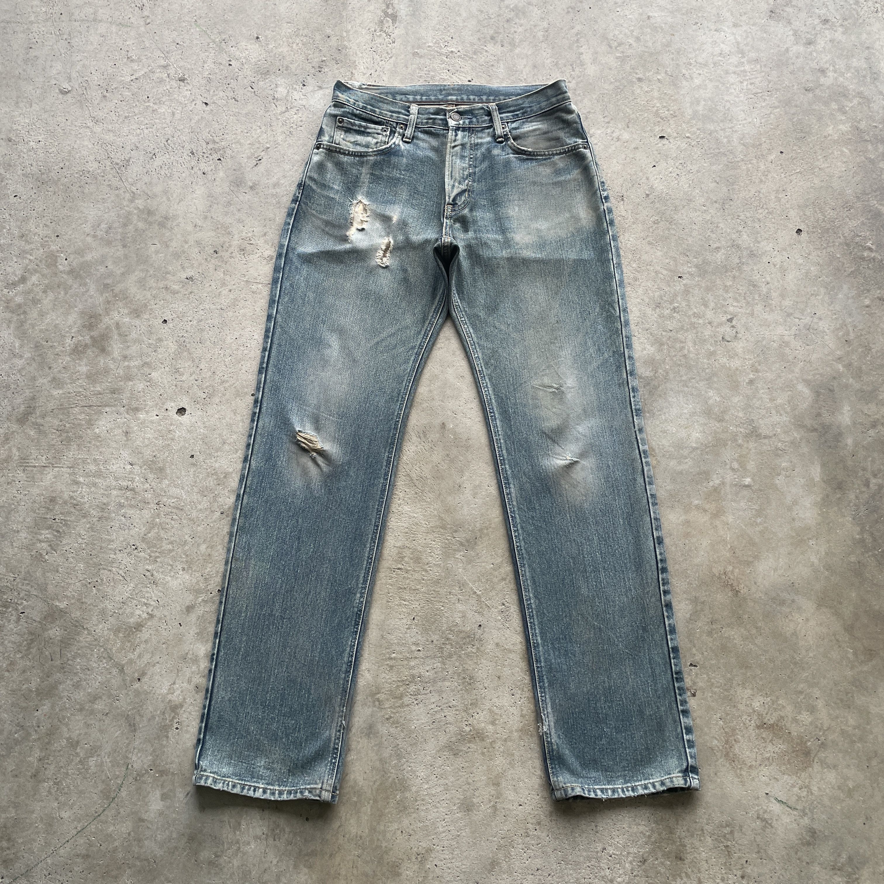 Edwin × Japanese Brand VINTAGE EDWIN 404 FADED DISTRESSED DENIM PANTS JEANS W31 Size US 31 - 2 Thumbnail