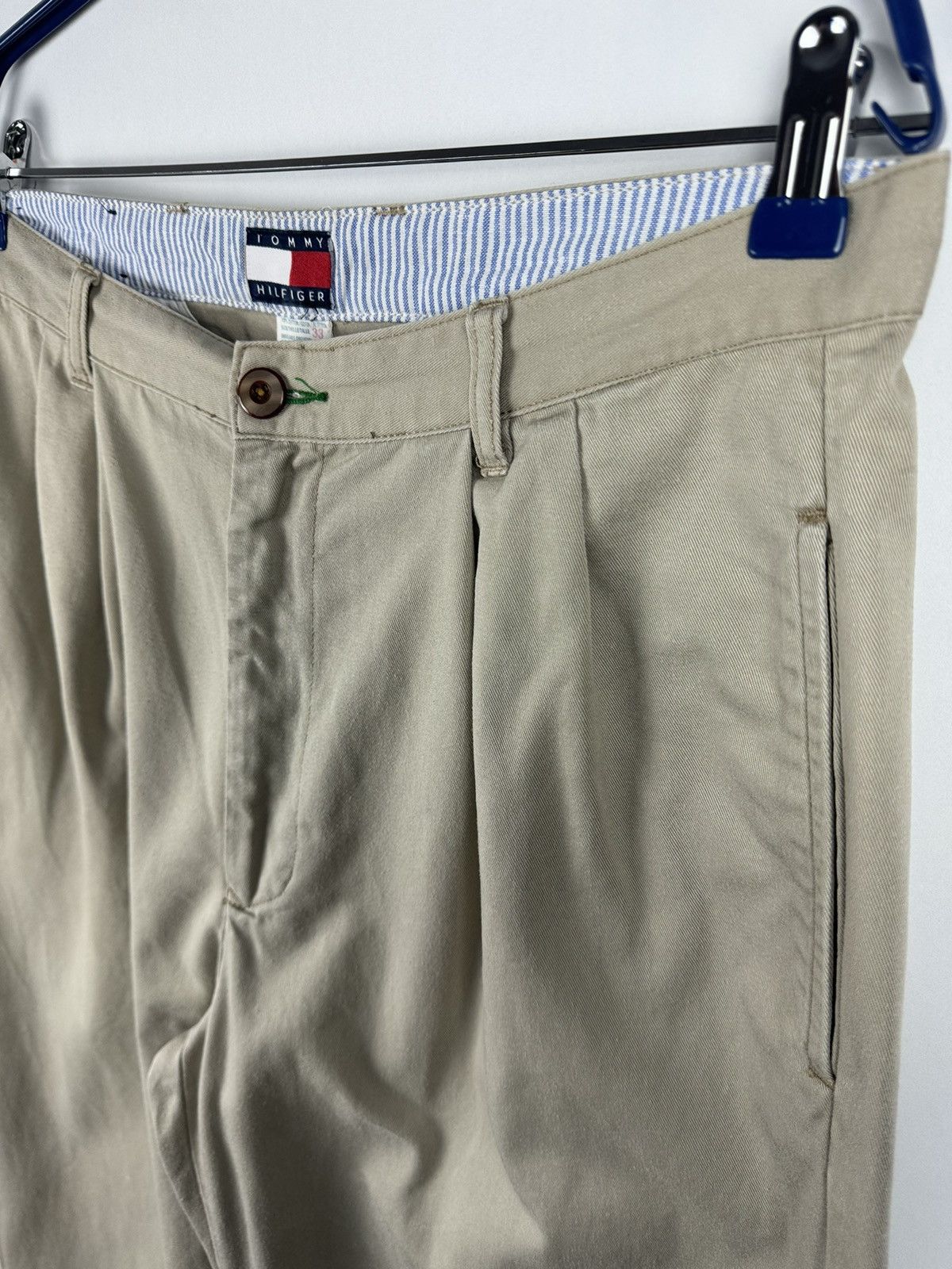 Tommy Hilfiger Vintage Y2K 33x34 Tommy Hilfiger Beige Cotton Chino Pant Size US 33 - 4 Thumbnail