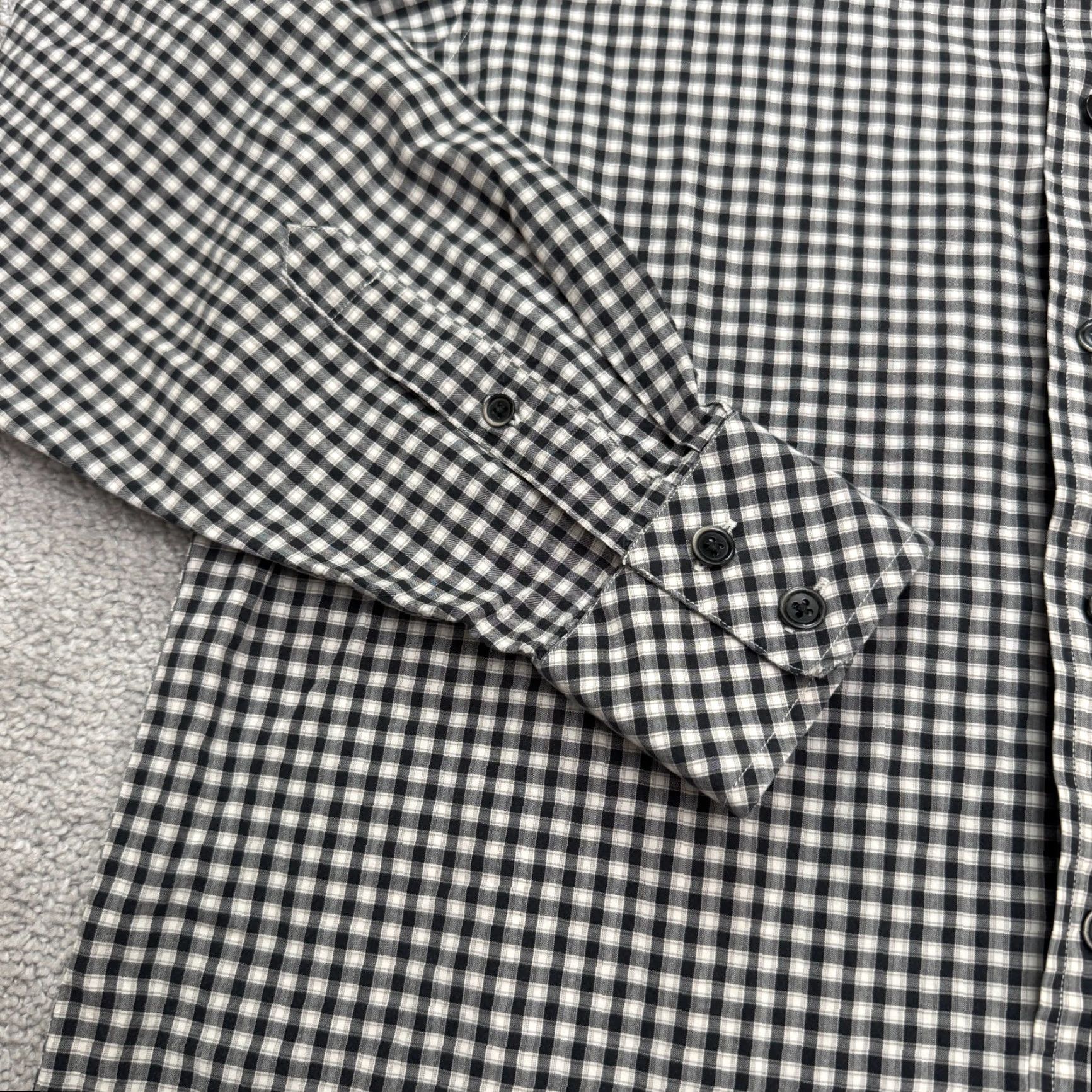 Vintage Black Brown 1826 Button-Down Shirt Mens M Gingham Cotton Long Sleeve Casual Shirt Size US M / EU 48-50 / 2 - 5 Thumbnail