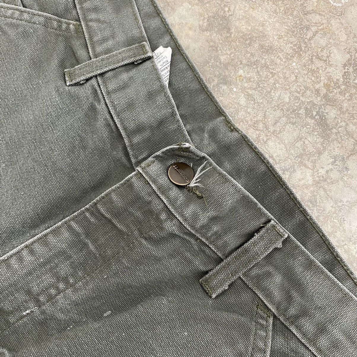 Carhartt Vintage Carhartt Moss Green Stained Carpenter Pants Size US 31 - 9 Thumbnail