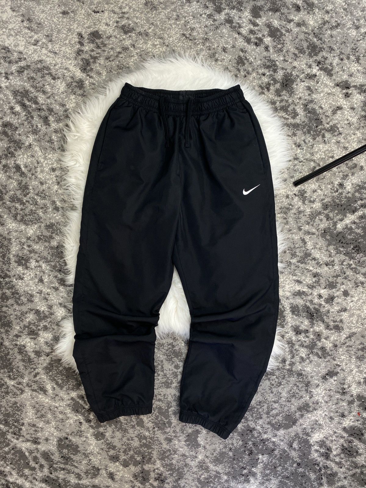 Nike Vintage Drill Nylon Y2K Pants Black Colour Size M