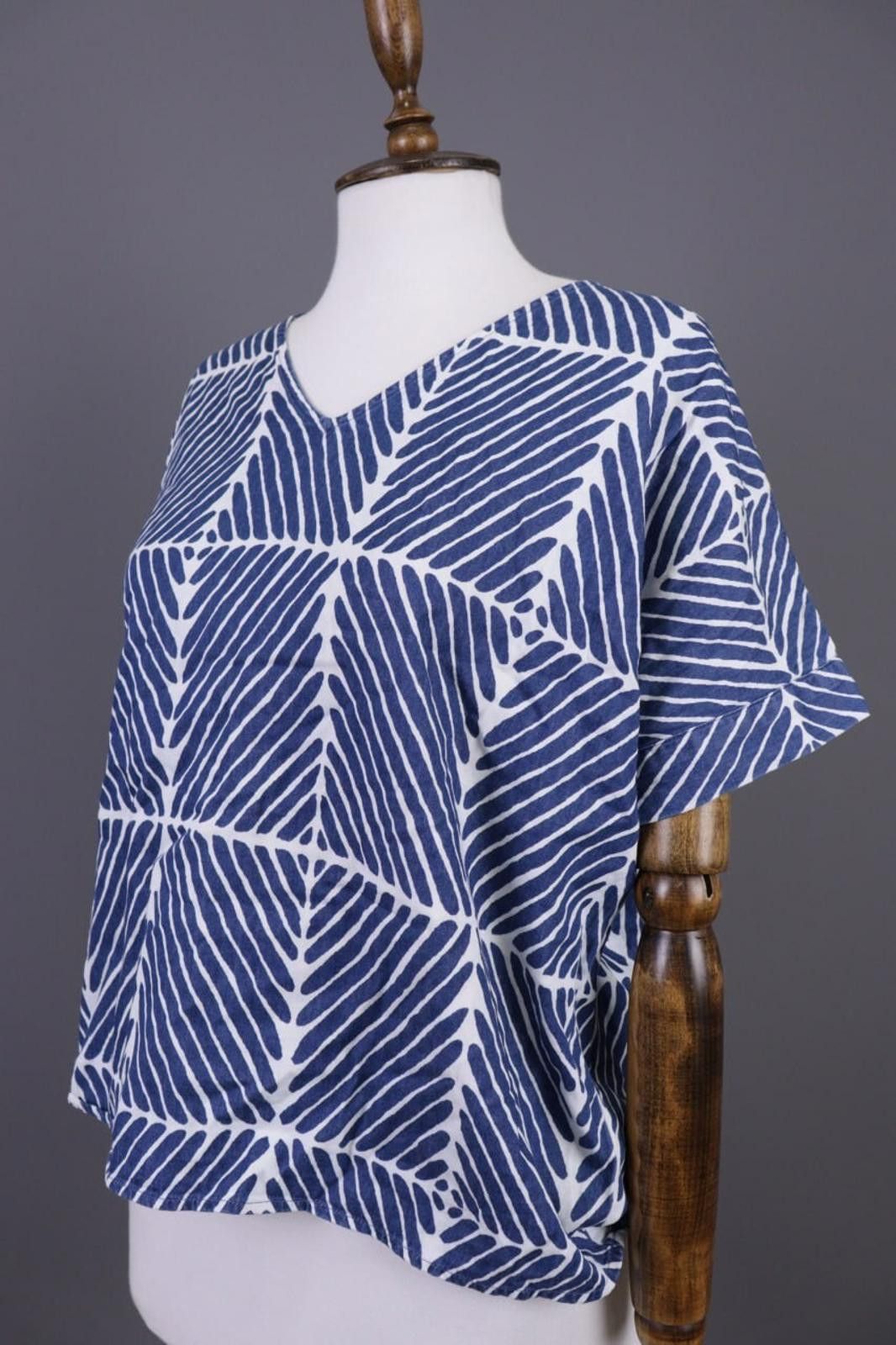 Marimekko Marimekko Blue Striped Lagnelook Summer Blouse Shirt Size XS Size XS / US 0-2 / IT 36-38 - 5 Thumbnail