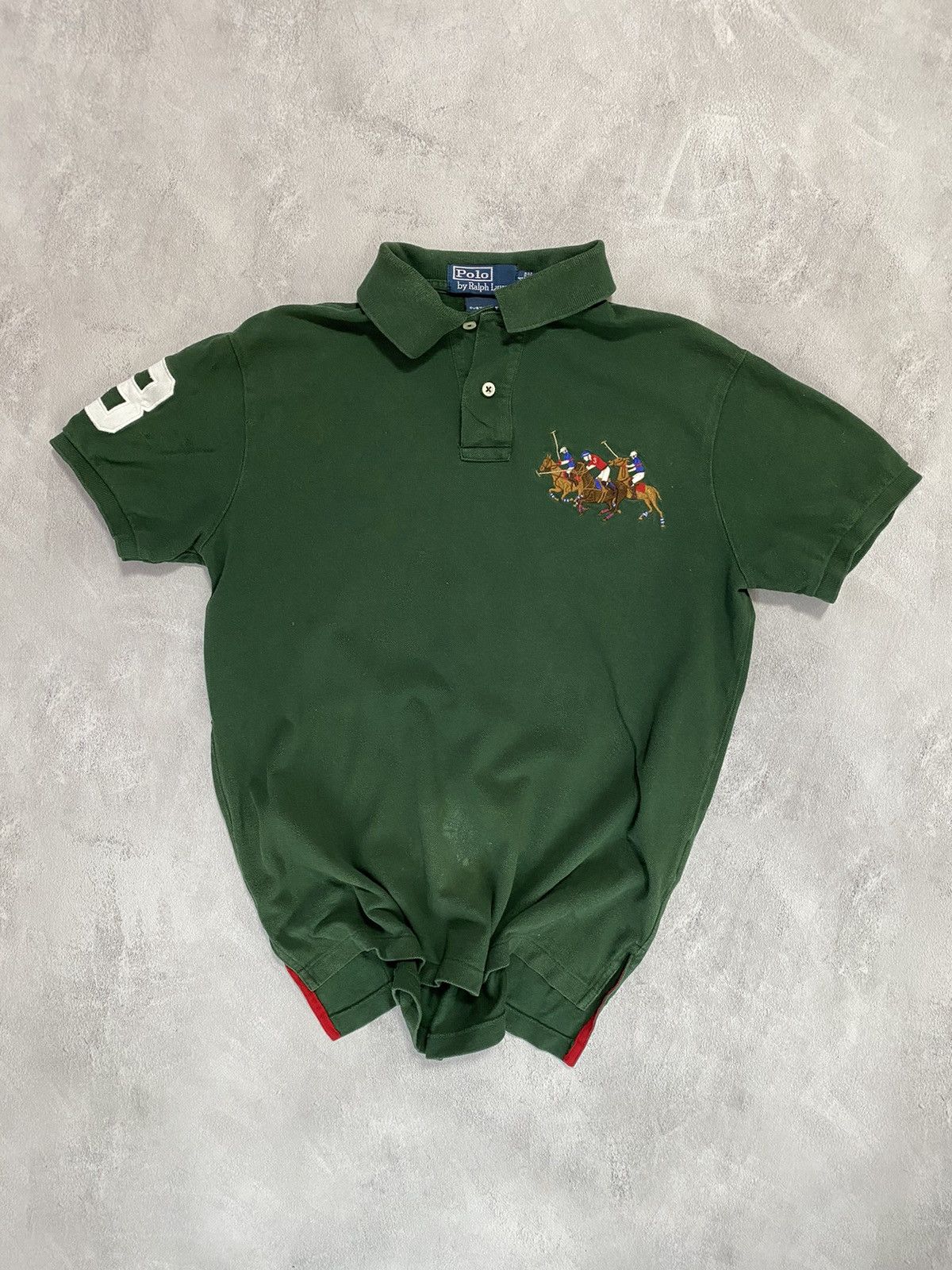 Polo Ralph Lauren × Ralph Lauren × Vintage 🔫 Vintage Polo Ralph Lauren Pique Triple Pony Number 3 Size US M / EU 48-50 / 2 - 1 Thumbnail