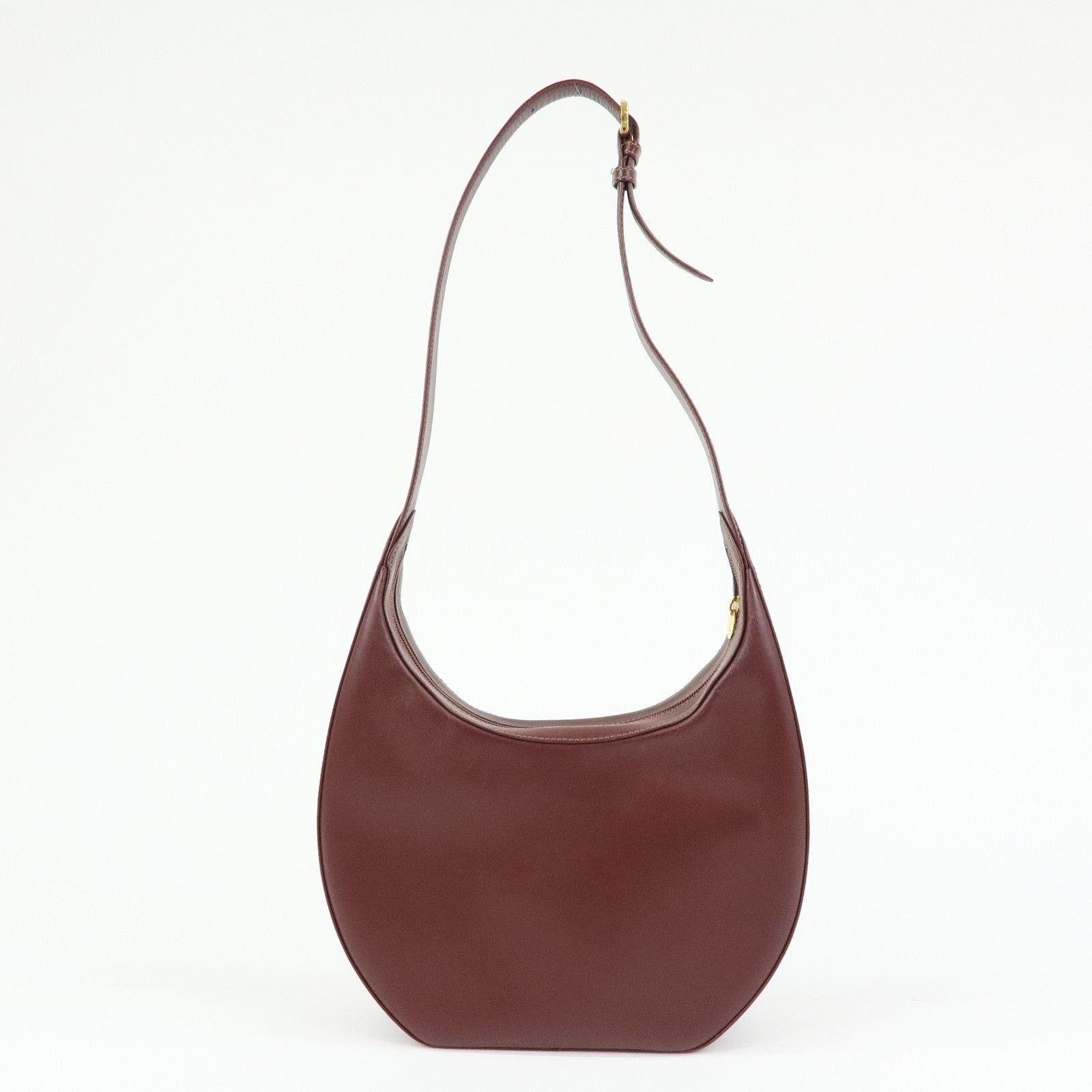 Cartier Must de Cartier Leather Shoulder Bag Burgundy Size ONE SIZE - 2 Thumbnail