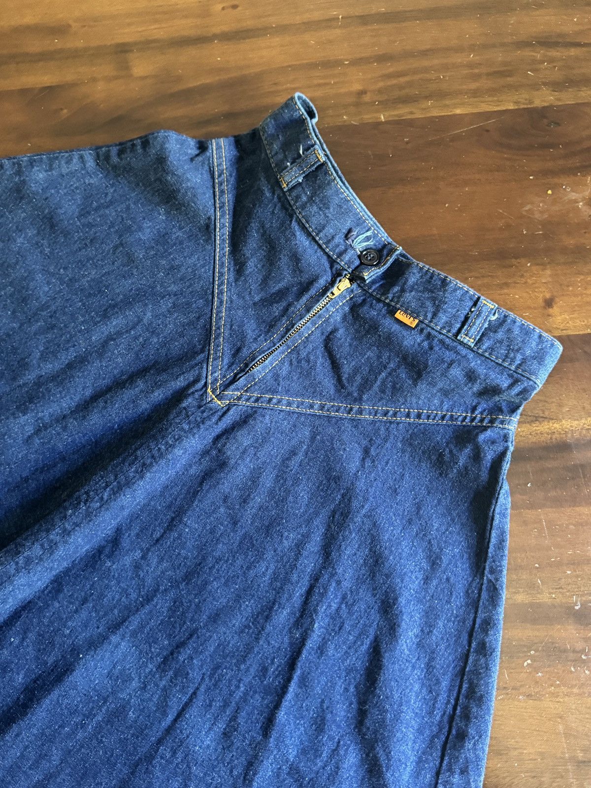 Levi's Vintage Clothing Levi’s Orange Tab Flared Denim Skirt Size 25" / US 0 / IT 36 - 7 Thumbnail