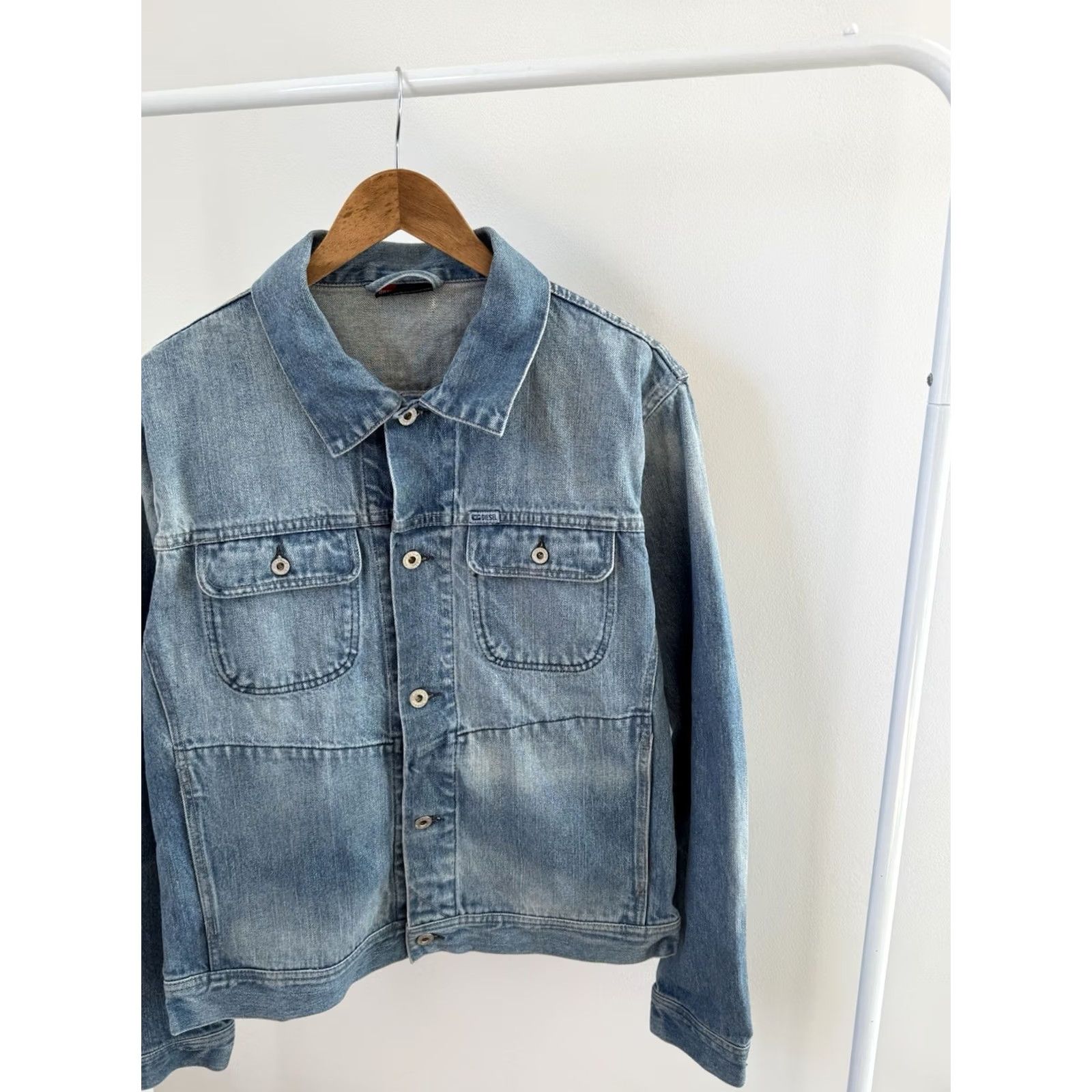 Diesel Diesel Denim Jacket Light Blue Vintage Trucker Button Up Men’s XL Jacket 90s Denim Diesel USA City Bomber Size US XL / EU 56 / 4 - 4 Thumbnail