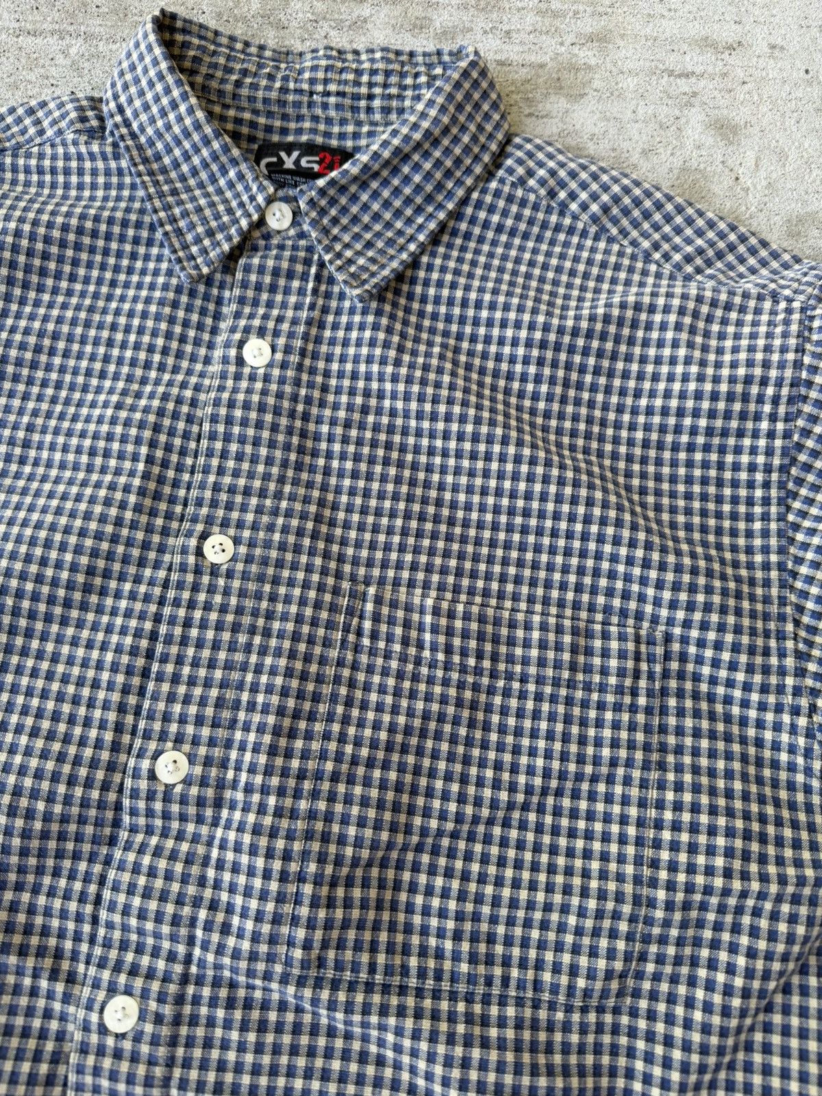 Vintage Y2K Button Up Collared Seersucker Plaid Short Sleeve Shirt Size US L / EU 52-54 / 3 - 1 Thumbnail
