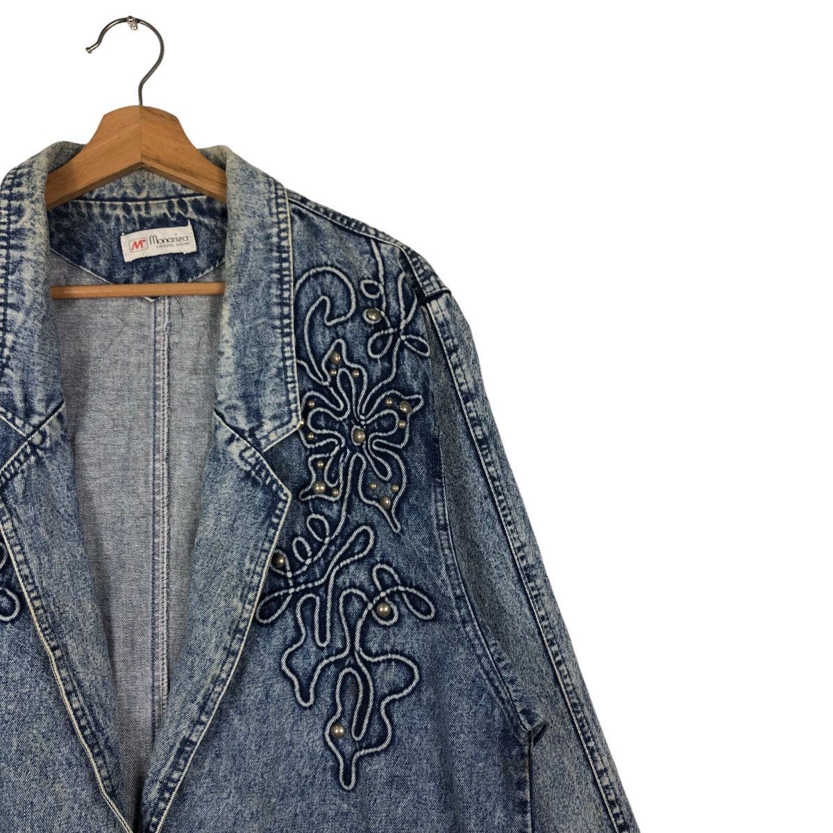 Japanese Brand 🔥Vintage Denim Jacket Monariza Embroidered Design Kapital Size US M / EU 48-50 / 2 - 6 Thumbnail