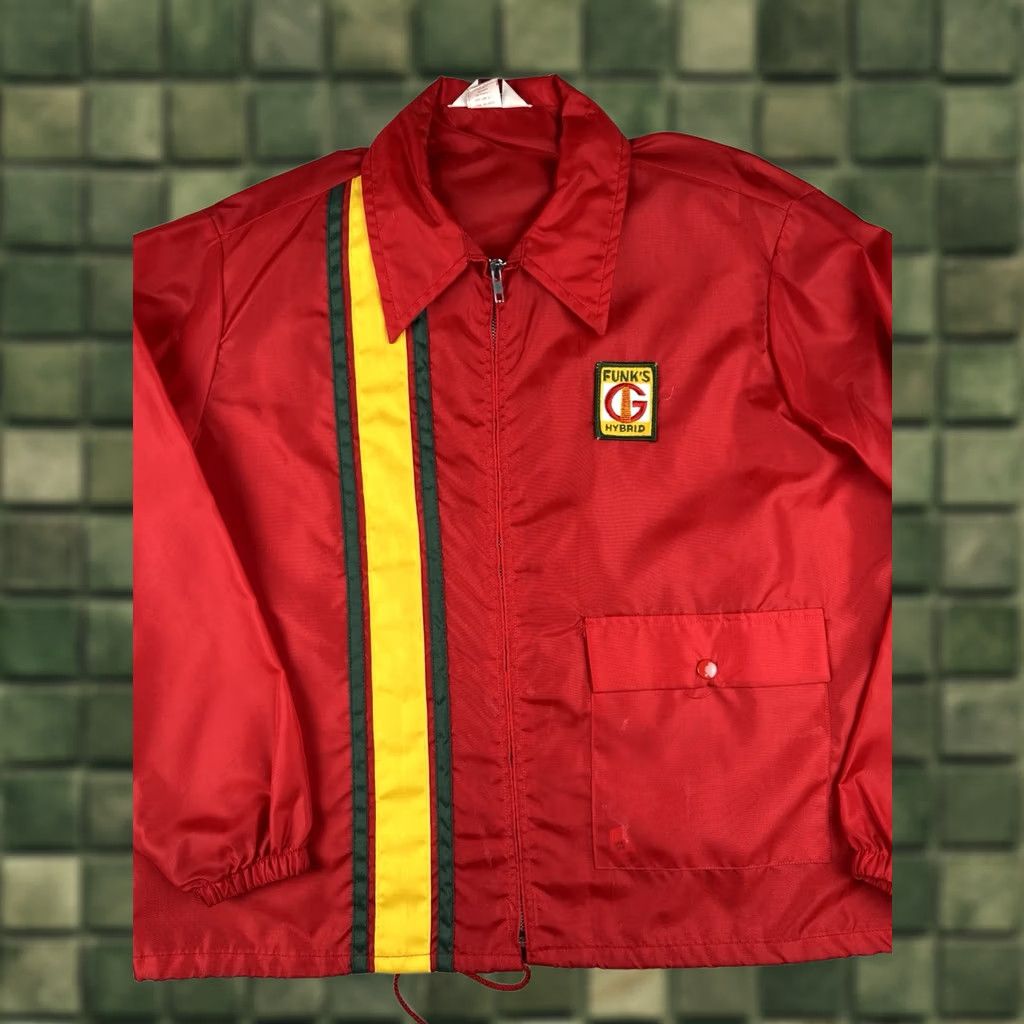 Vintage VINTAGE Swingster Racing Jacket Mens L Red Nylon 70s Famus? (Oops) Size US L / EU 52-54 / 3 - 1 Thumbnail