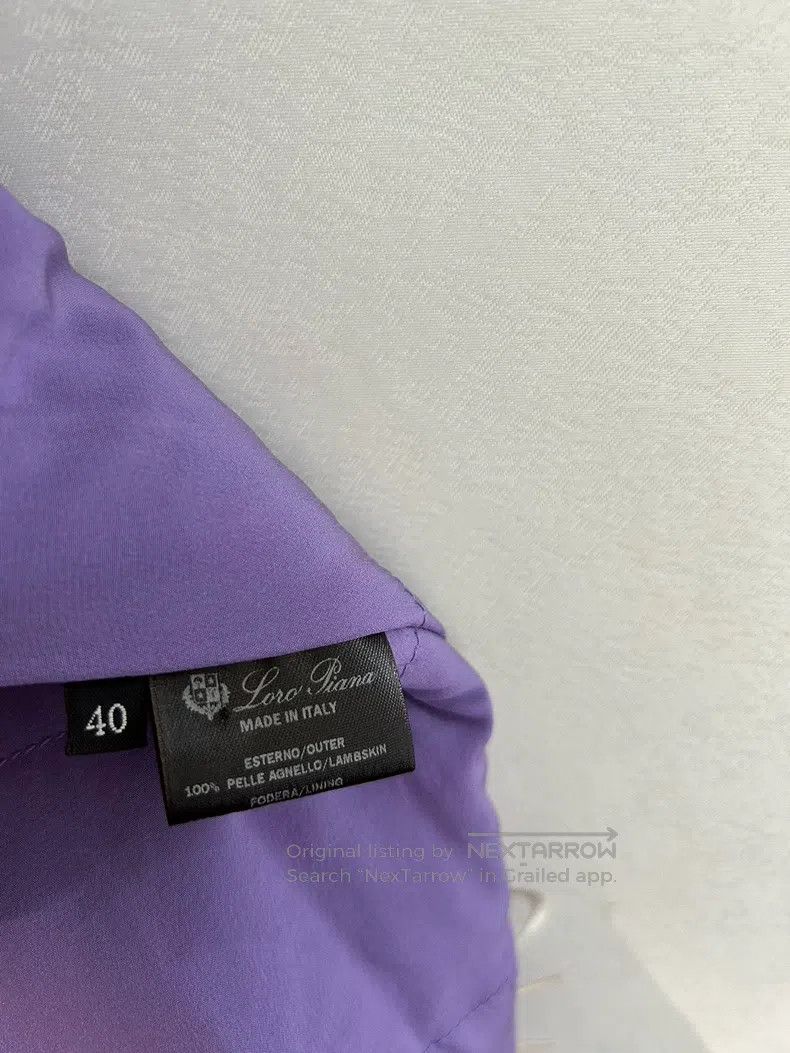Loro Piana LORO PIANA Lavender purple top-grade lamb leather velvet b Size XS / US 0-2 / IT 36-38 - 6 Thumbnail