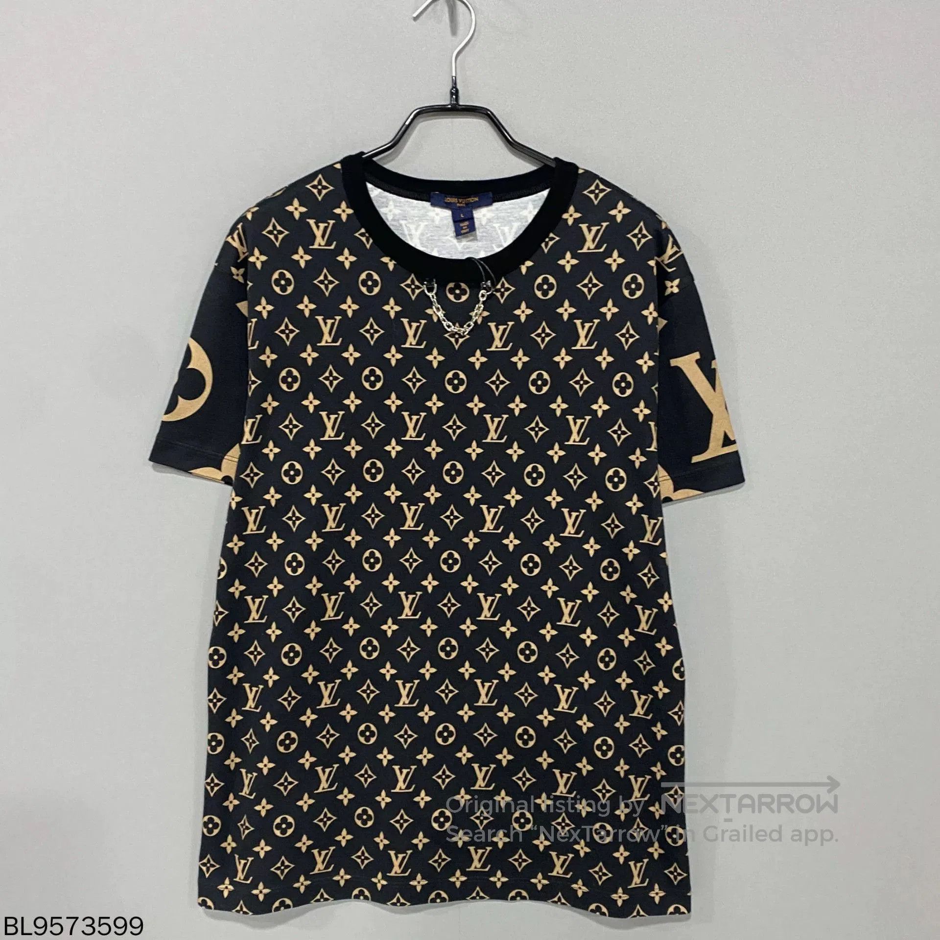 Louis Vuitton Louis Vuitton Black Gold Monogram Short Sleeve. Size US L / EU 52-54 / 3 - 1 Thumbnail