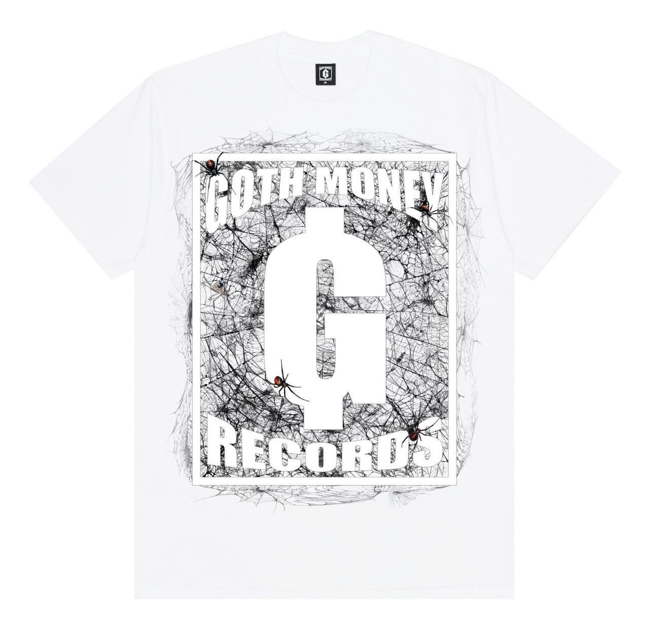 Goth Money 2025 Spider Web Box Logo Tee