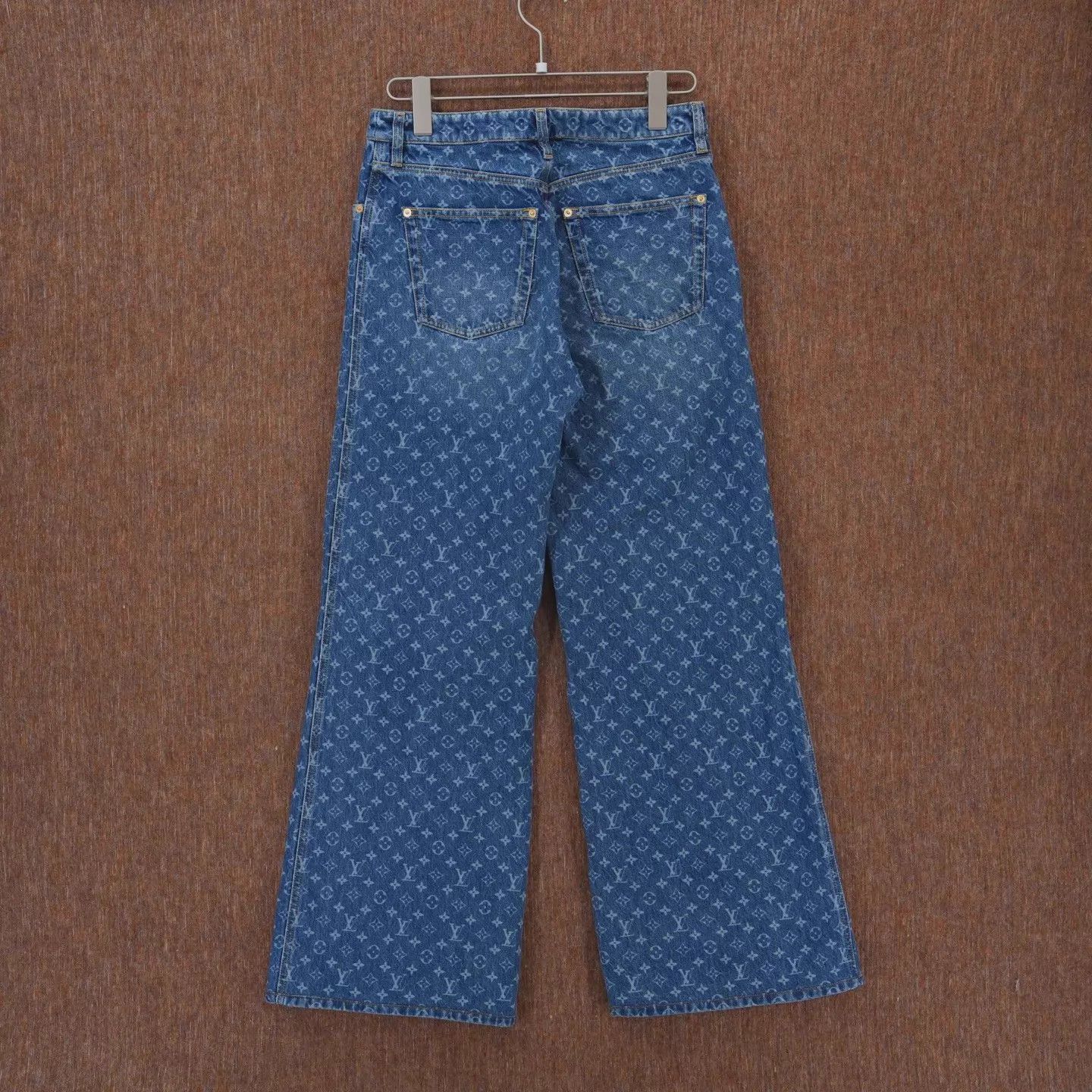 Louis Vuitton LV FW25 Monogram Allover Jeans 38 99 DM0596 Size 27" / US 4 / IT 40 - 2 Thumbnail