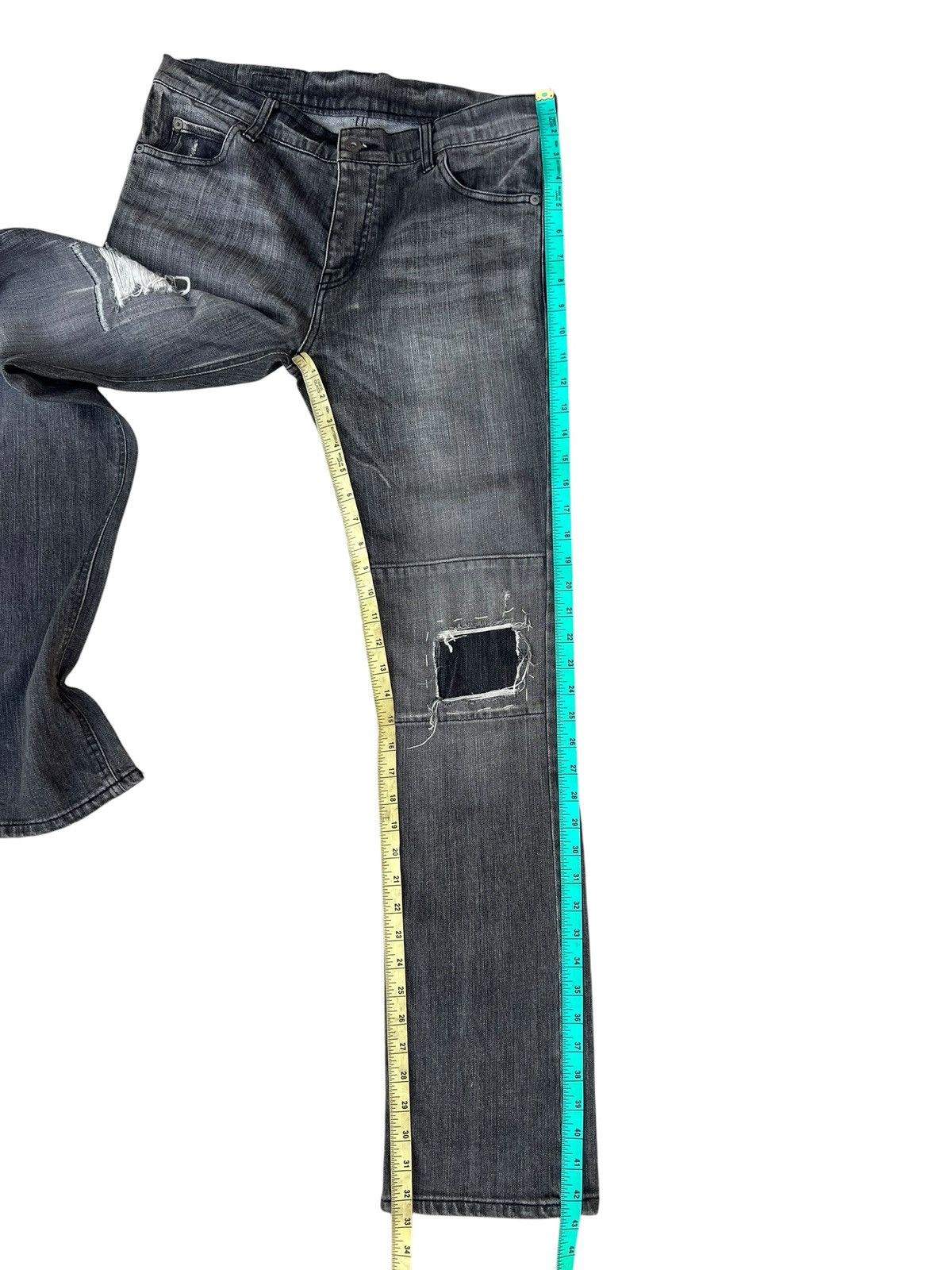 Beams Plus Beams X Vaporize Distressed Stretch Denim Flare Jeans Size US 32 / EU 48 - 6 Thumbnail