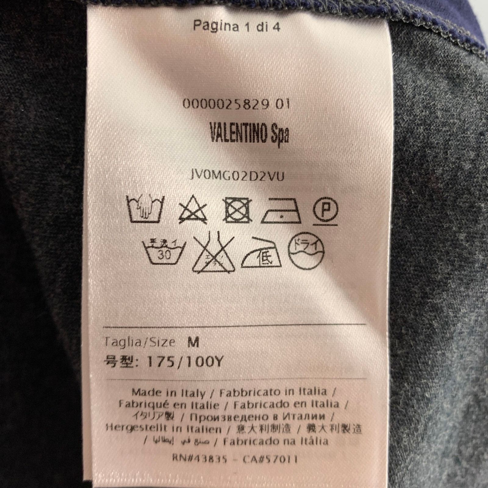 Valentino VALENTINO Grey Multi-Color Color Block Cotton Crew-Neck Size US M / EU 48-50 / 2 - 5 Thumbnail