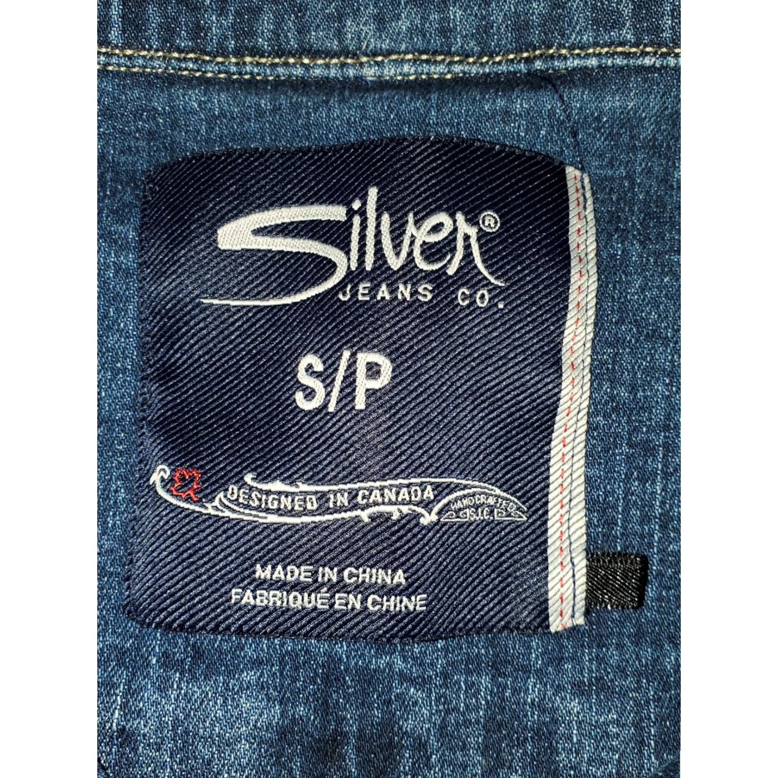 Silver Jeans Co. Silver Jeans Jacket Denim Blue Gray Button-Down Casual Womens Size S Jacket Size S / US 4 / IT 40 - 2 Thumbnail