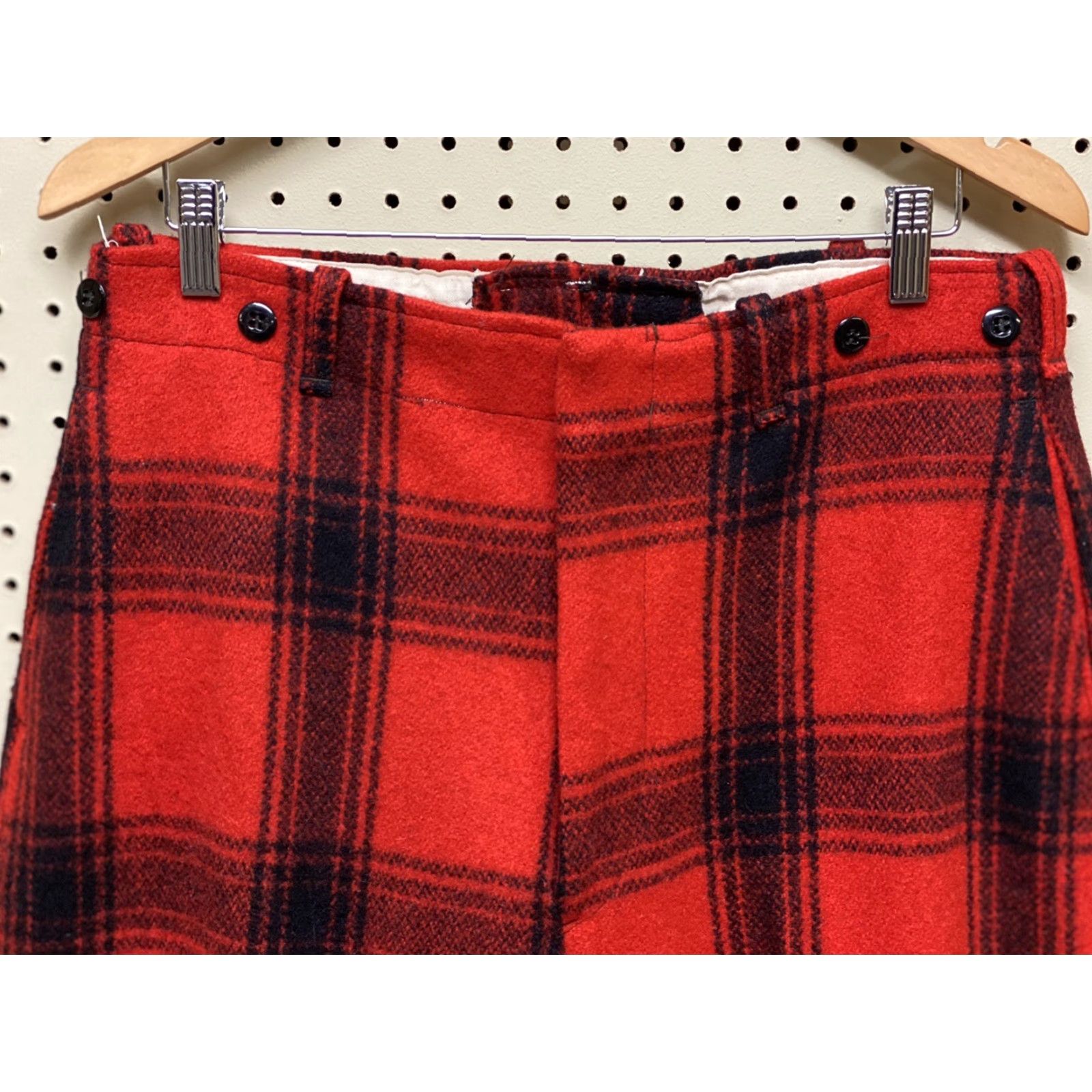 Vintage VINTAGE Penneys Buffalo Plaid Wool Hunting Pants Mens 32 Red Black Wool Blend Casual USA 32 Mens Pants Size US 32 / EU 48 - 3 Thumbnail