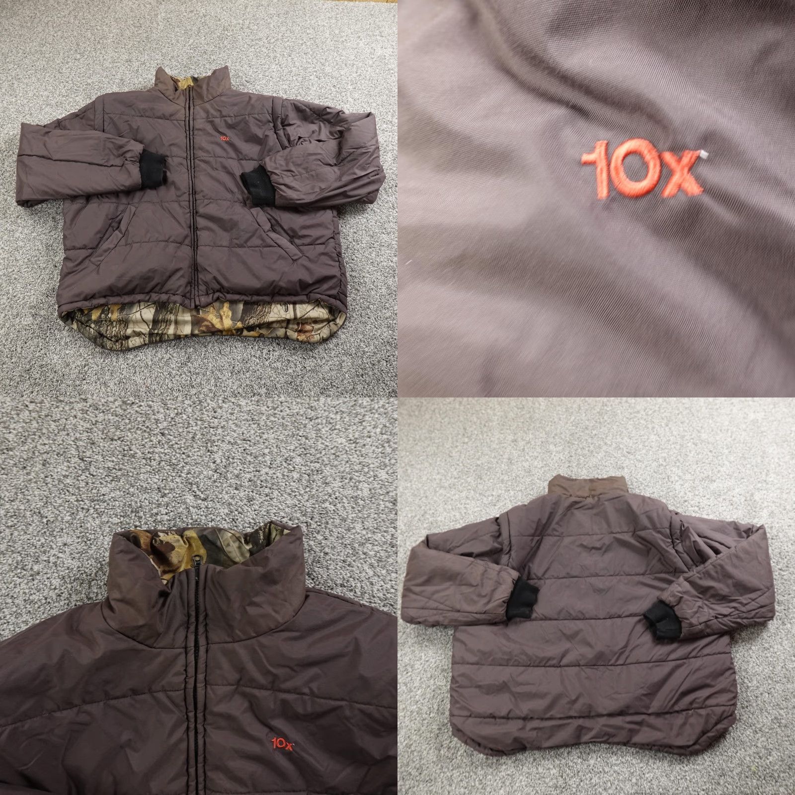 Realtree VTG Realtree Hardwoods Jacket Mens L Brown Camouflage 10X Reversible Zip Puffer Insulated 90s Size US L / EU 52-54 / 3 - 9 Thumbnail