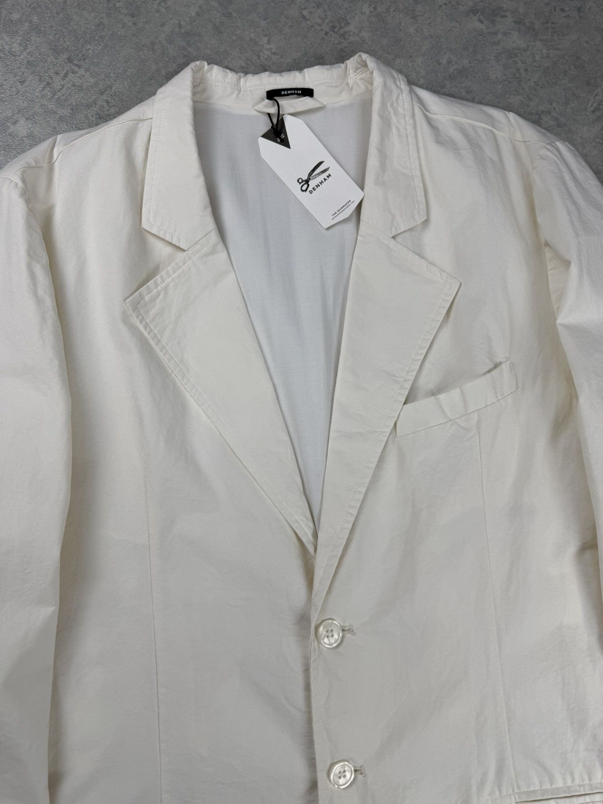 DENHAM Denham Jamie White Cotton Blazer Size L Size L / US 10 / IT 46 - 5 Thumbnail