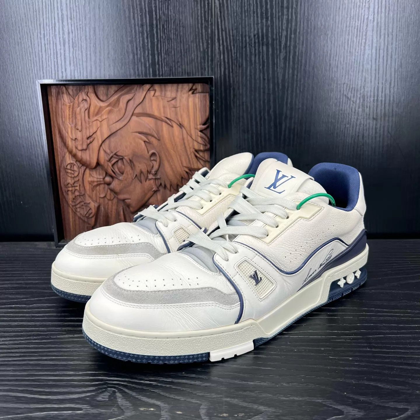 Louis Vuitton LV Trainer Black Blue UK9/43 Size US 10 / EU 43 - 1 Thumbnail