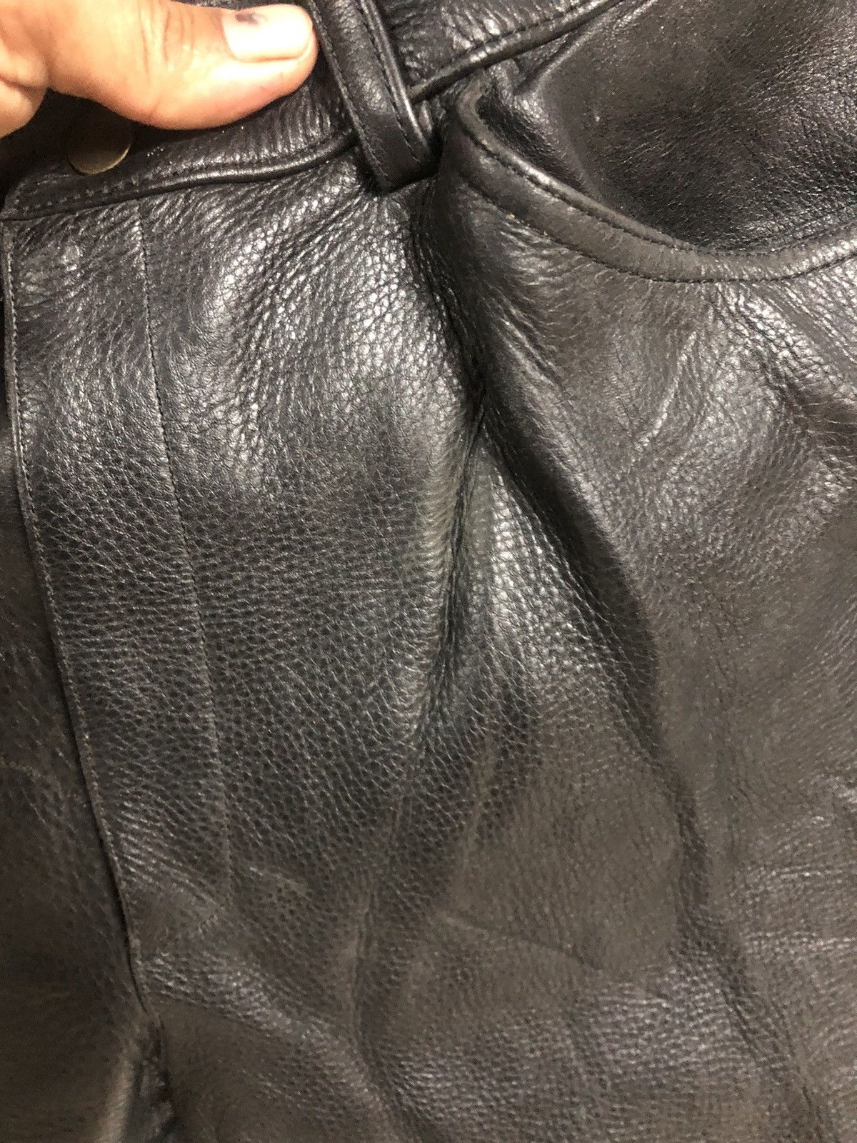 Japanese Brand Vintage 90’s Outlaw Tokyo Japan leather pants Size US 34 / EU 50 - 3 Thumbnail