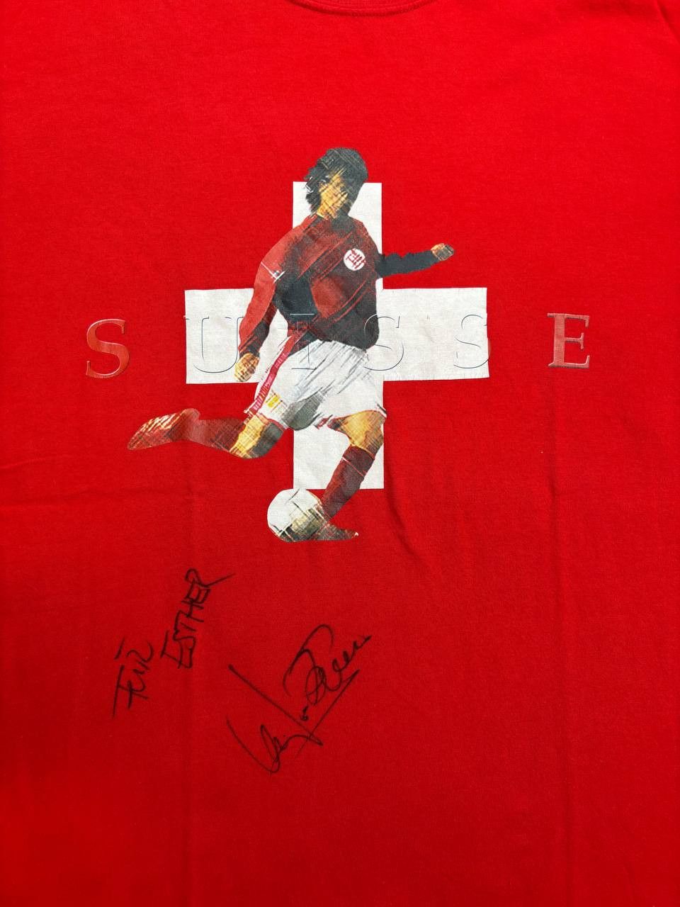 Vintage Vintage Signed Swiss Football Shirt Suisse Graphic XL Shirt Size US XL / EU 56 / 4 - 4 Thumbnail
