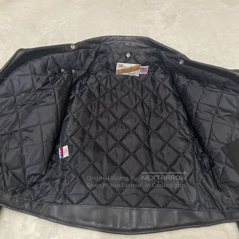 Schott Cable-stayed leather jacket