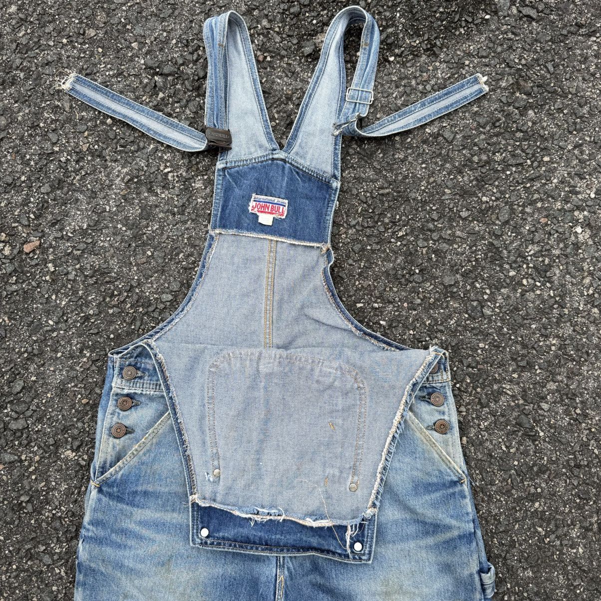Johnbull VINTAGE 90' JOHN BULL OVERALL RUSTY DENIM JEAN PANTS Size US 34 / EU 50 - 10 Thumbnail
