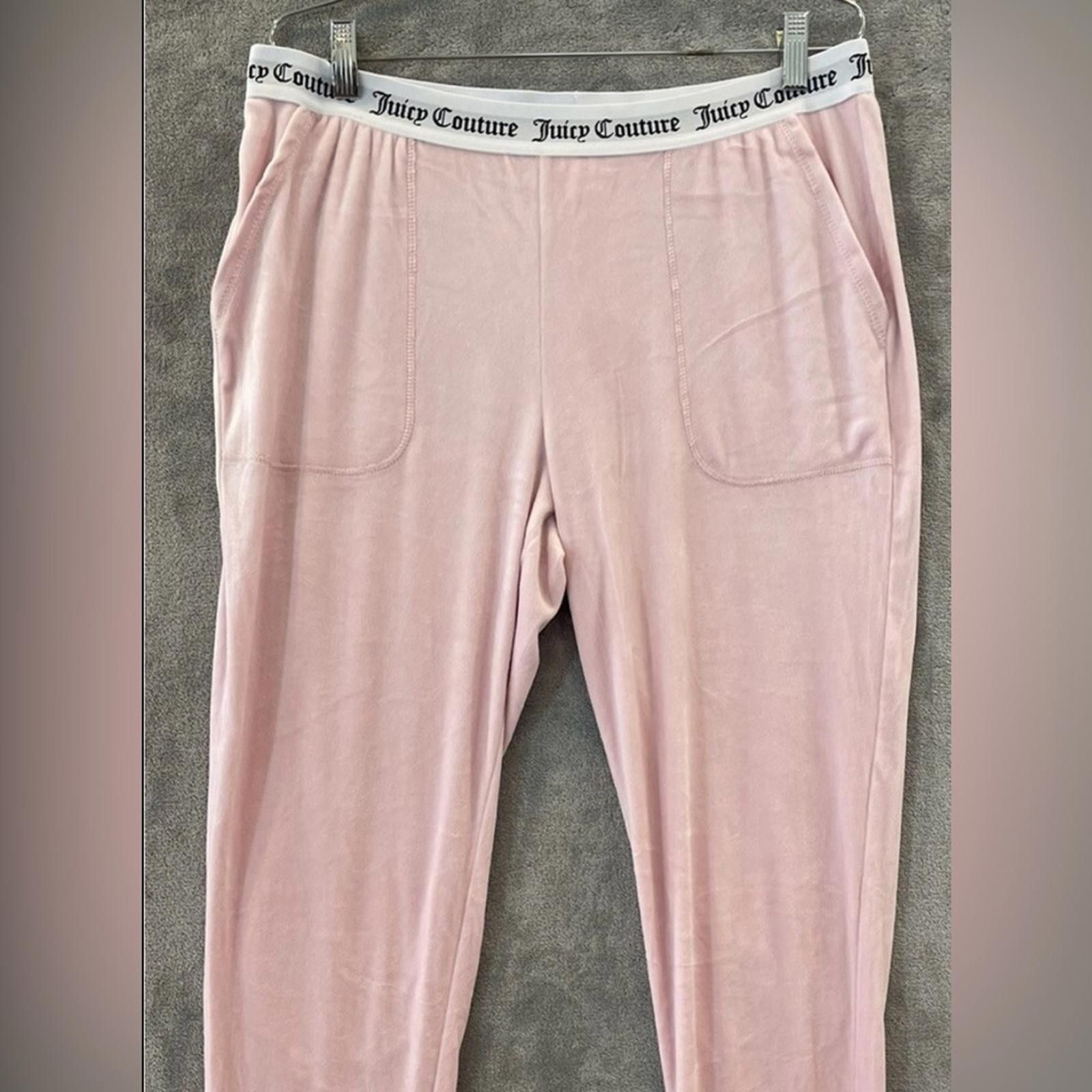 Juicy Couture Jeans Authentic Juicy Couture Light Pink Velour Track Pants Size 36" / US 14 / IT 50 - 1 Thumbnail