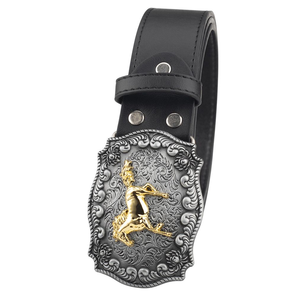 Designer Retro Vintage Belt Riveted Belts Menswear Accessories Size ONE SIZE - 5 Thumbnail