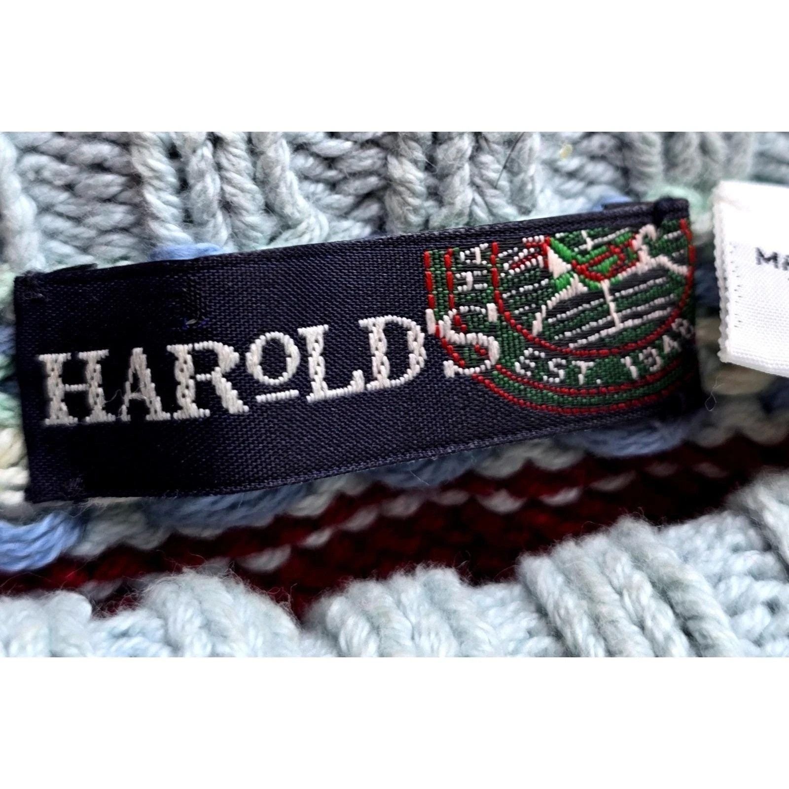Vintage VTG 90s Harolds Fair Isle Cotton Short Sleeve Sweater Small Size S / US 4 / IT 40 - 8 Thumbnail