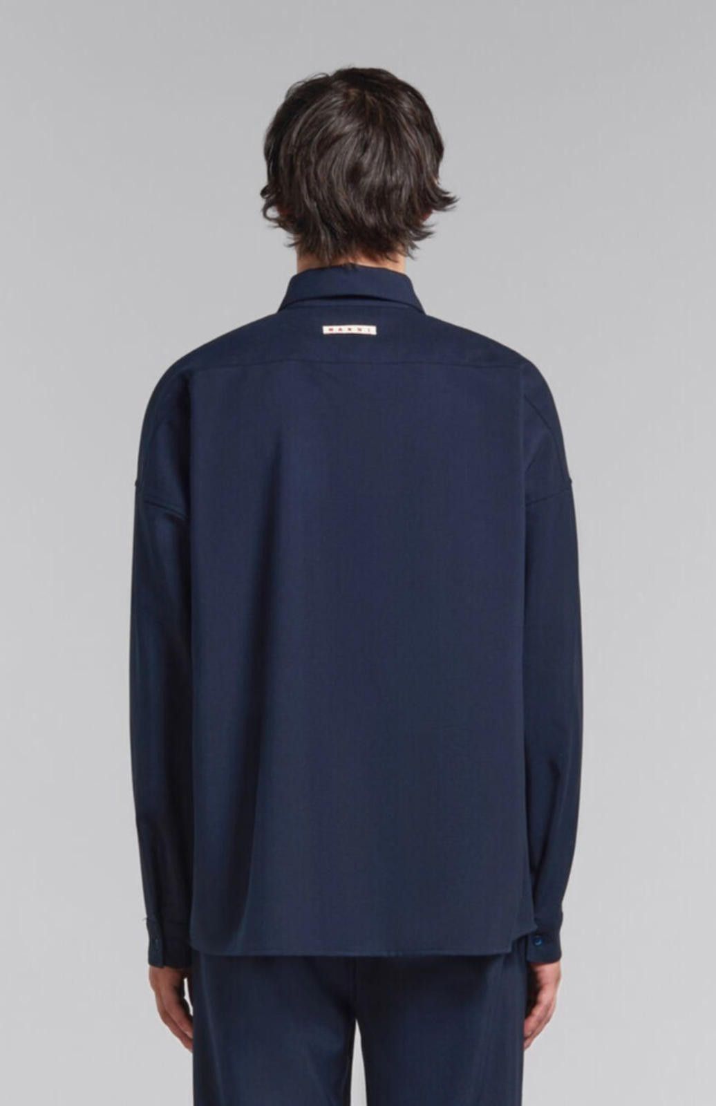 Marni $695 Marni Blue Workwear Tropical Wool shirt sz 46 Size US M / EU 48-50 / 2 - 3 Thumbnail