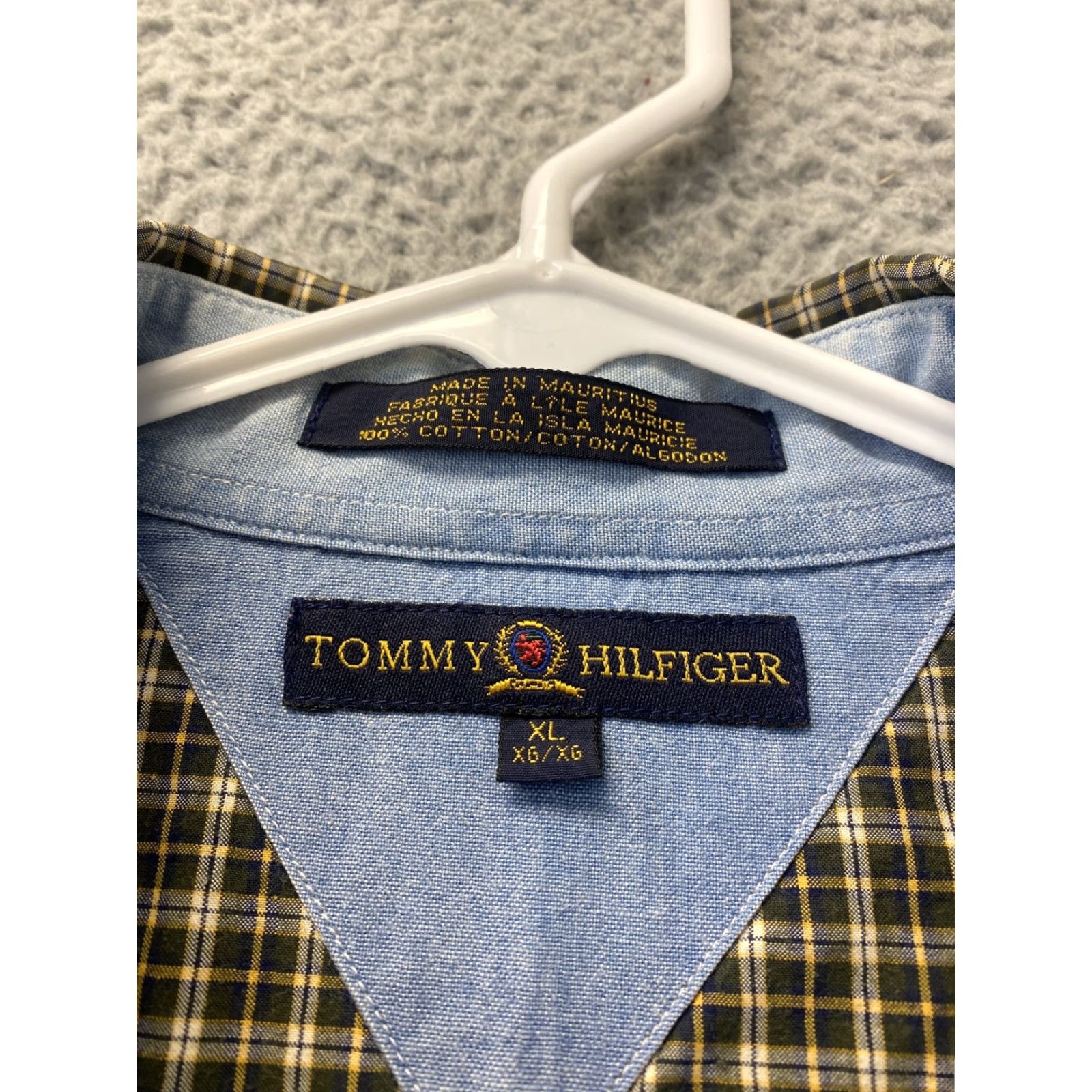 Tommy Hilfiger Tommy Hilfiger Shirt Button-Up Check Brown Long Sleeve XL Mens Size XL / US 12-14 / IT 48-50 - 4 Thumbnail