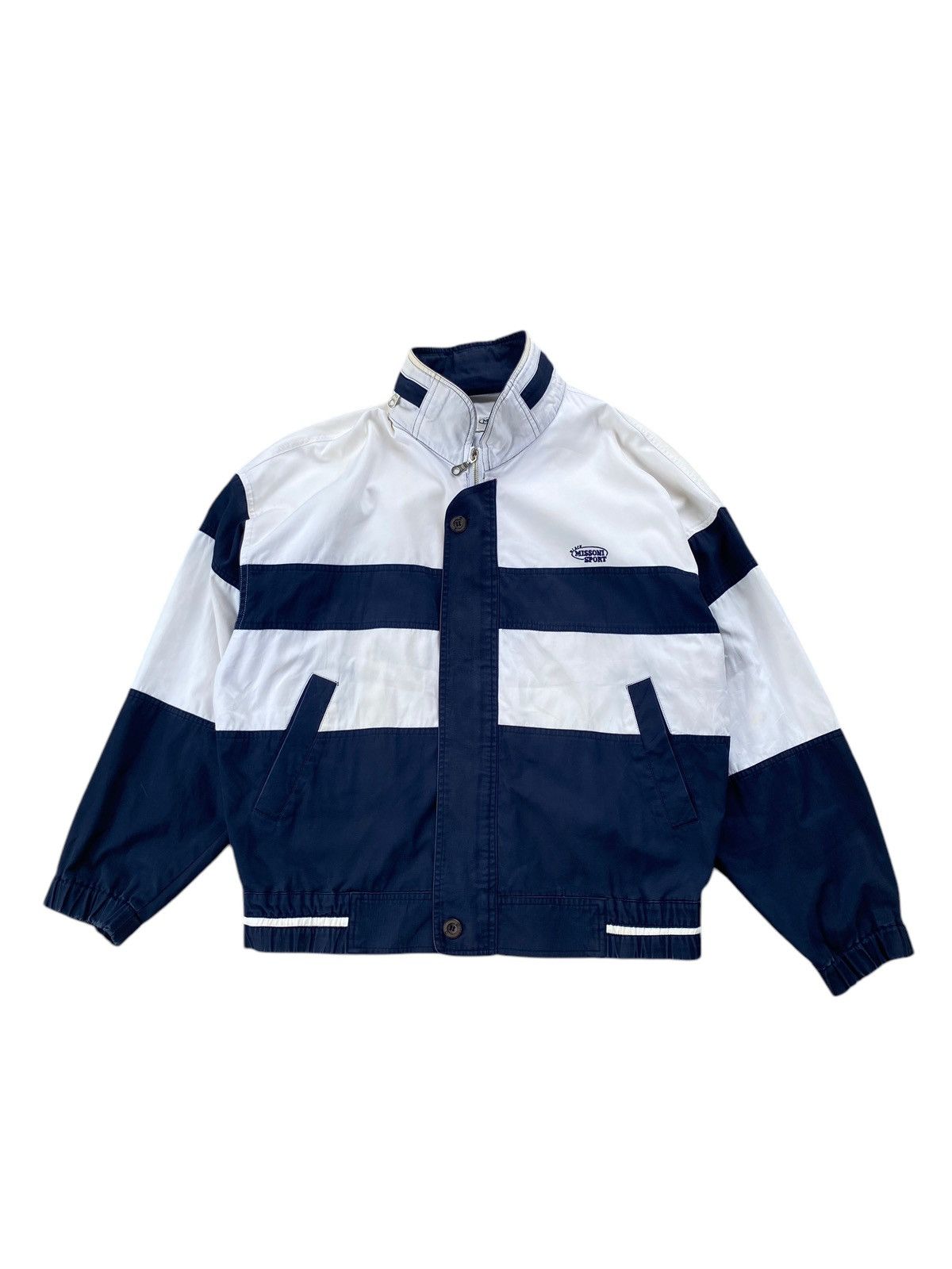 Missoni × Vintage 💸OFFER💸 Winbraker Jacket Missoni Sport Big logo black Size US L / EU 52-54 / 3 - 6 Thumbnail