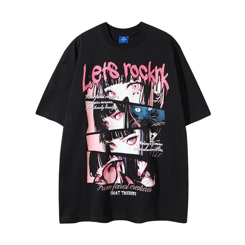 Vintage Japanese Retro Anime Print T-Shirt Size US M / EU 48-50 / 2 - 1 Thumbnail