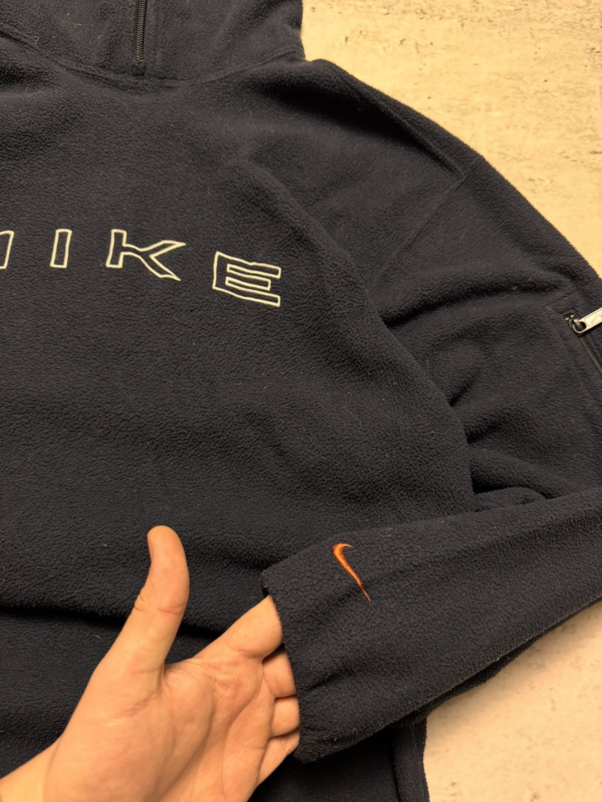 Nike × Vintage NIKE TEDDY FLEECE VINTAGE CENTER LOGO OVERSIZE BOXY HOODIE Size US S / EU 44-46 / 1 - 3 Thumbnail
