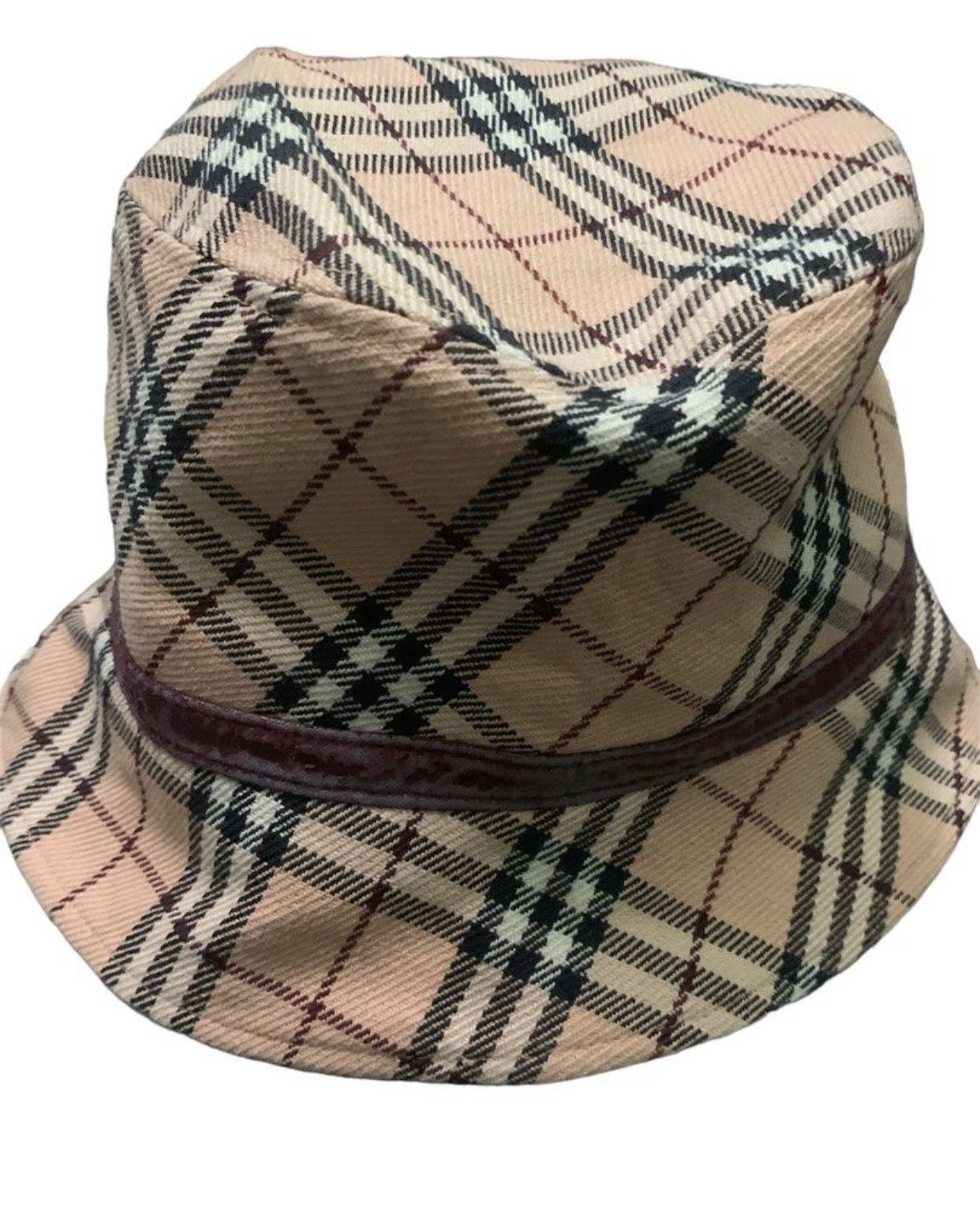 image of Burberry Blue Label Nova Check Bucket Hat, Men's