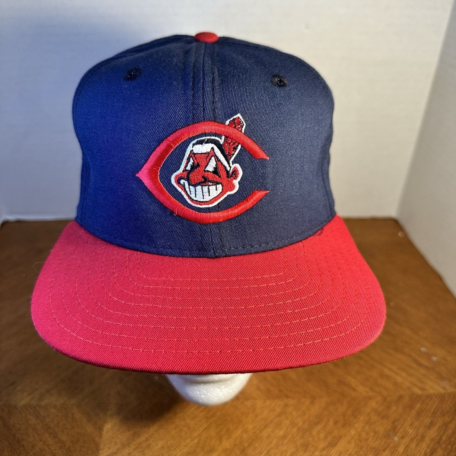 New Era VTG 90s Canton-Akron Indians Wahoo Logo New Era Snapback Hat Size ONE SIZE - 1 Thumbnail
