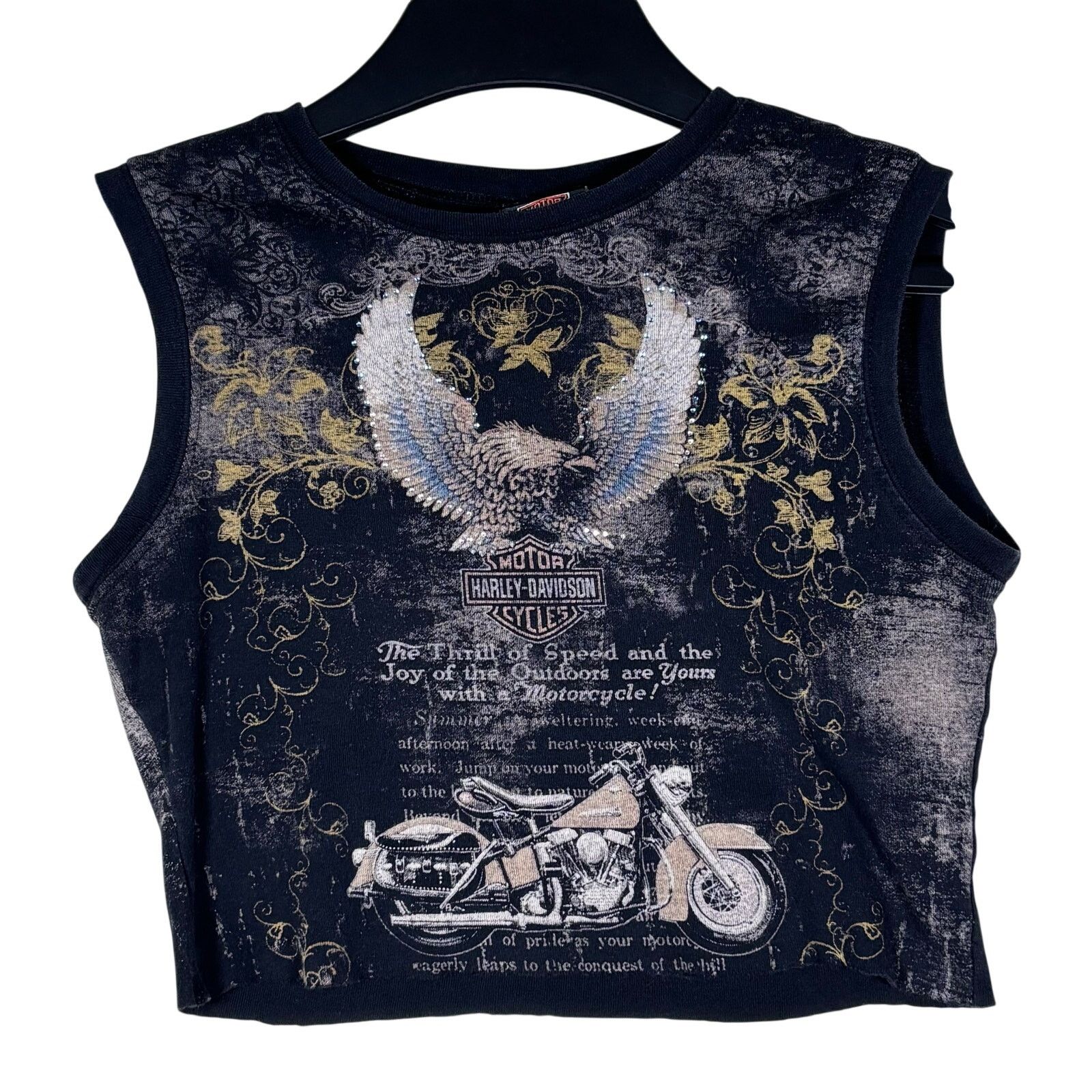Harley Davidson Harley Davidson Cropped Sleeveless Tank Top Wings M Size M / US 6-8 / IT 42-44 - 1 Thumbnail