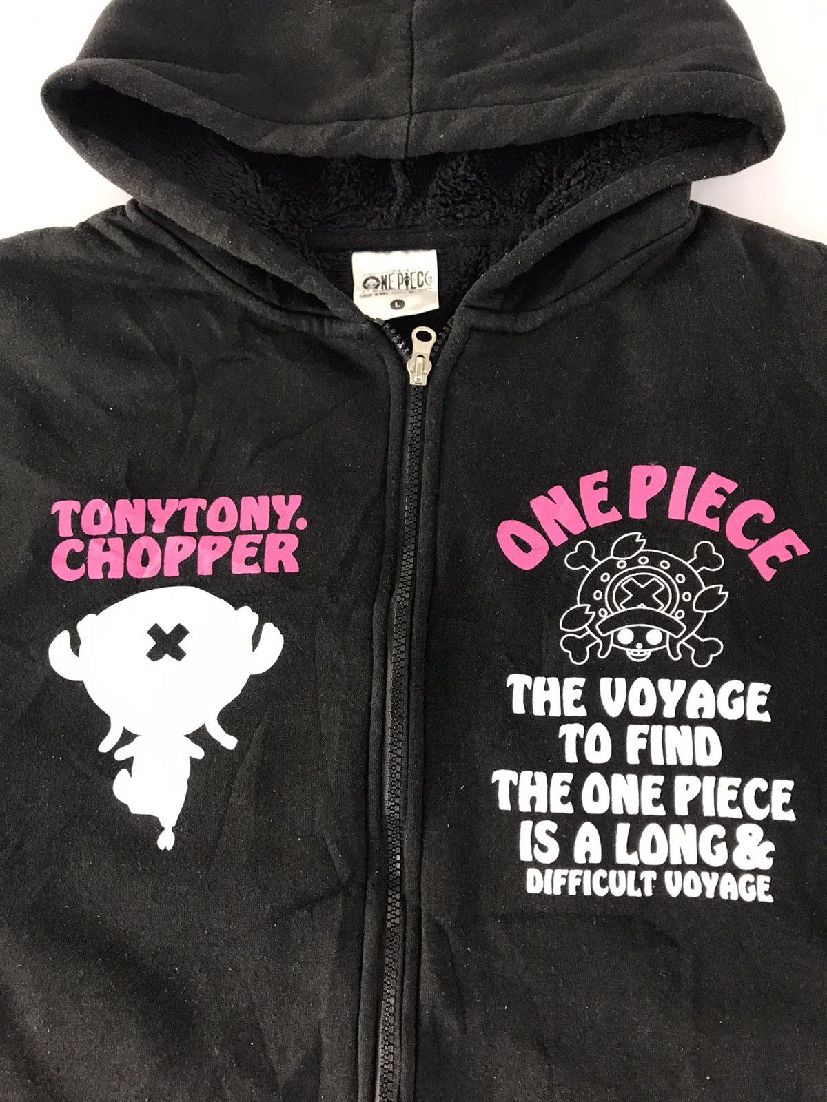 Anime One Piece Tony Chopper Pull Over Thick Hoodie Sherpa Inner Size L / US 10 / IT 46 - 4 Thumbnail